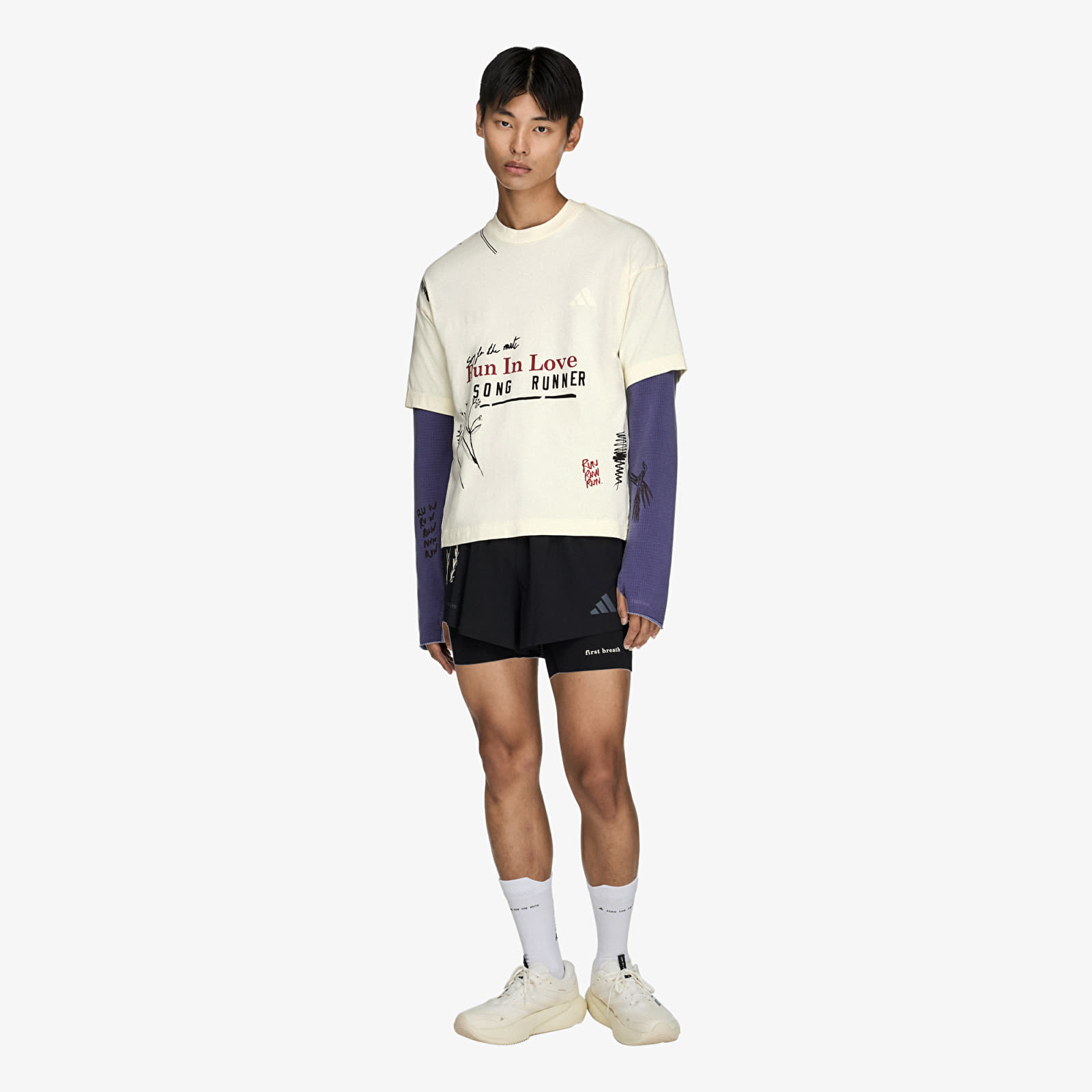  Μπλούζες adidas x Song For The Mute Running T-shirt UNISEX Cream White