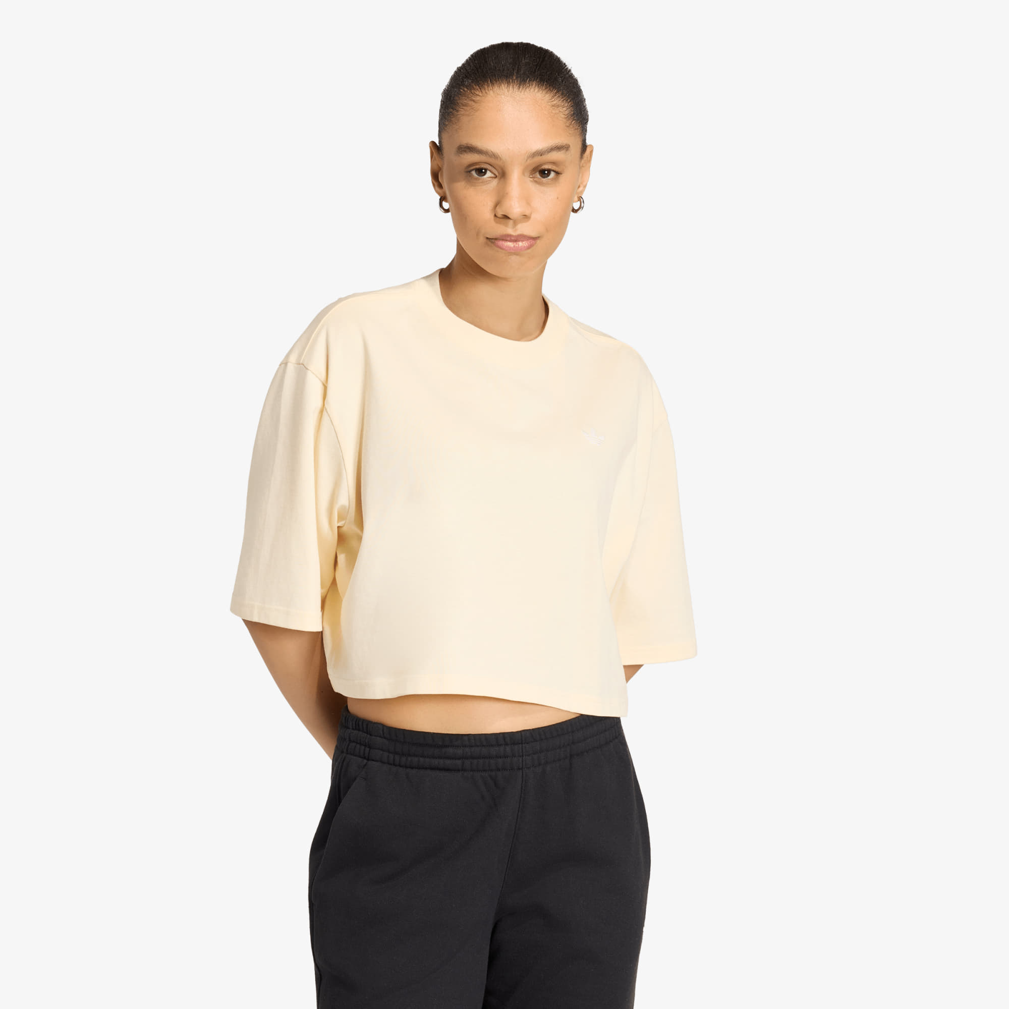 T-shirt adidas Essentials Crop T-shirt Warm Vanilla M