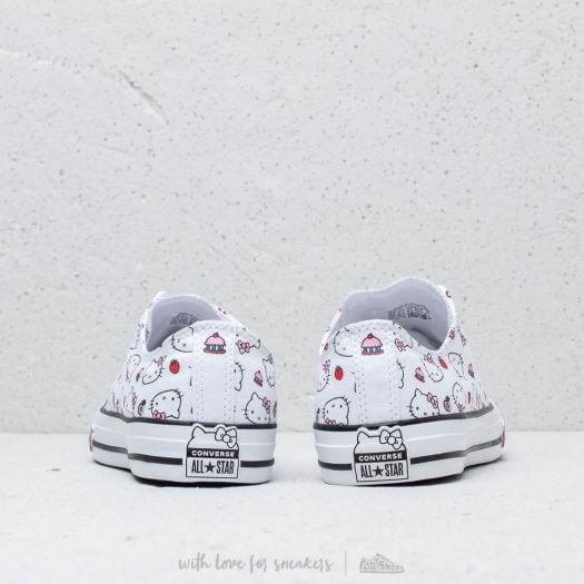 Women s shoes Converse x Hello Kitty Chuck Taylor All Star Ox White Fiery Red Prism Pink Footshop