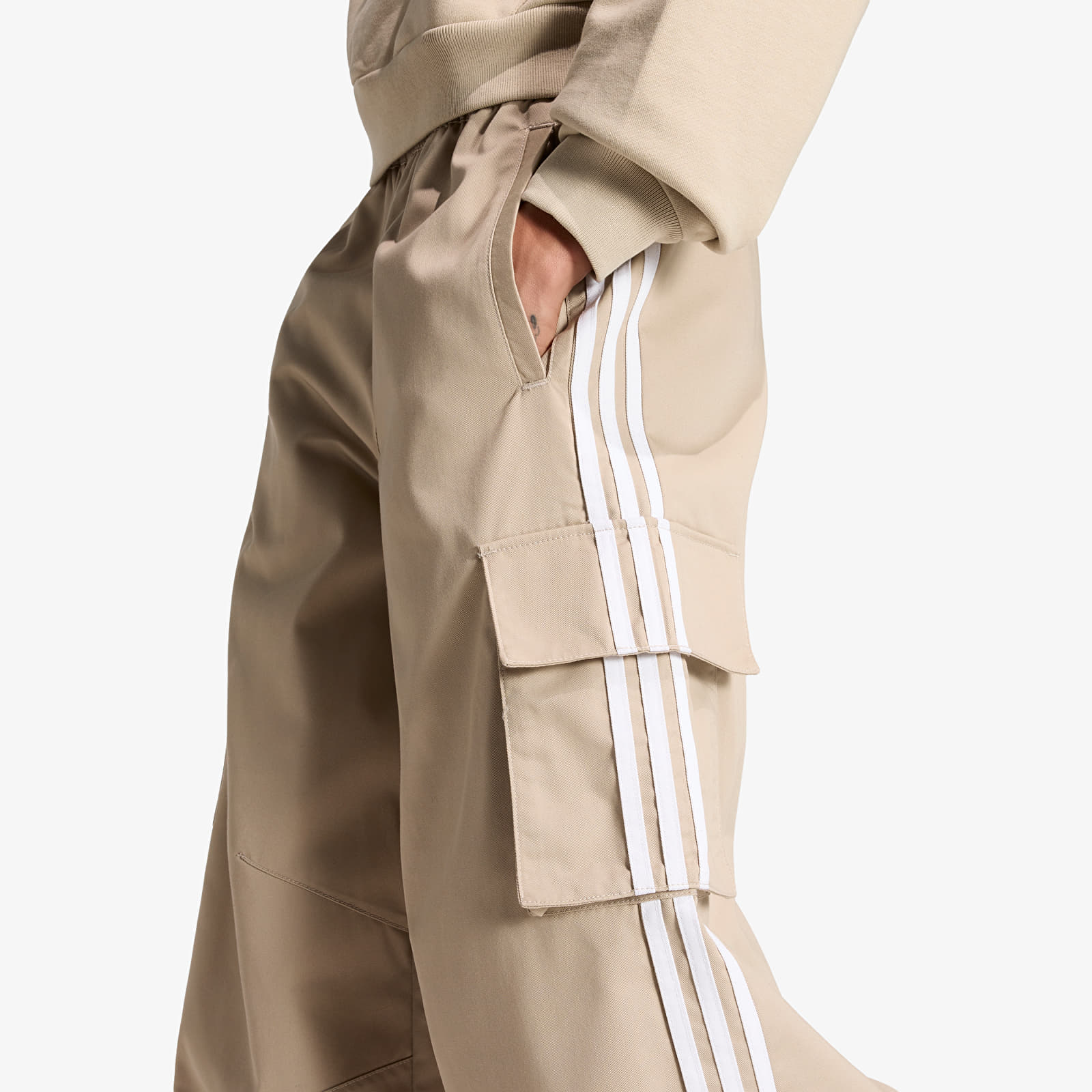 Штани adidas Firebird Adilenium Twill 3S Cargo Khaki Three/ White
