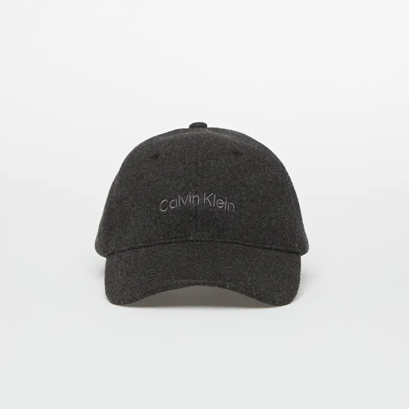 Czapka Calvin Klein Embroidered Titlecase Logo Felt Black Heather