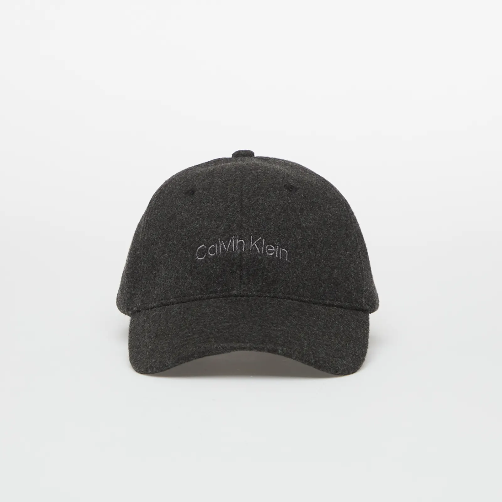 Casquettes pour hommes Calvin Klein Embroidered Titlecase Logo Felt Black Heather