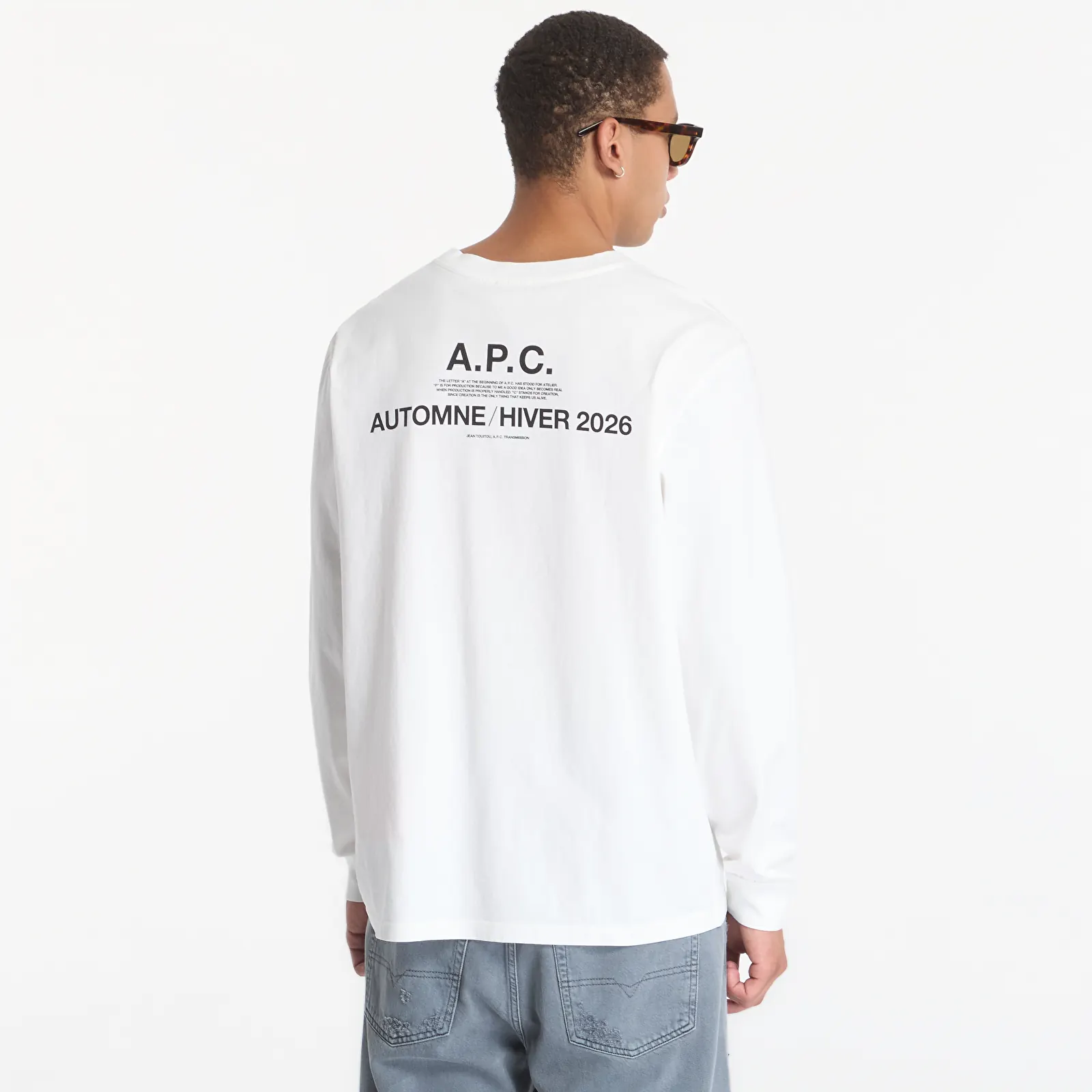 Koszulki A.P.C. Long Sleeve T-Shirt Winter 26 UNISEX Off-White