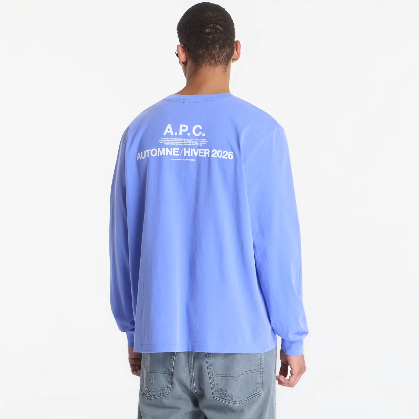 T-Shirts A.P.C. Long Sleeve T-Shirt Winter 26 UNISEX Blueberry