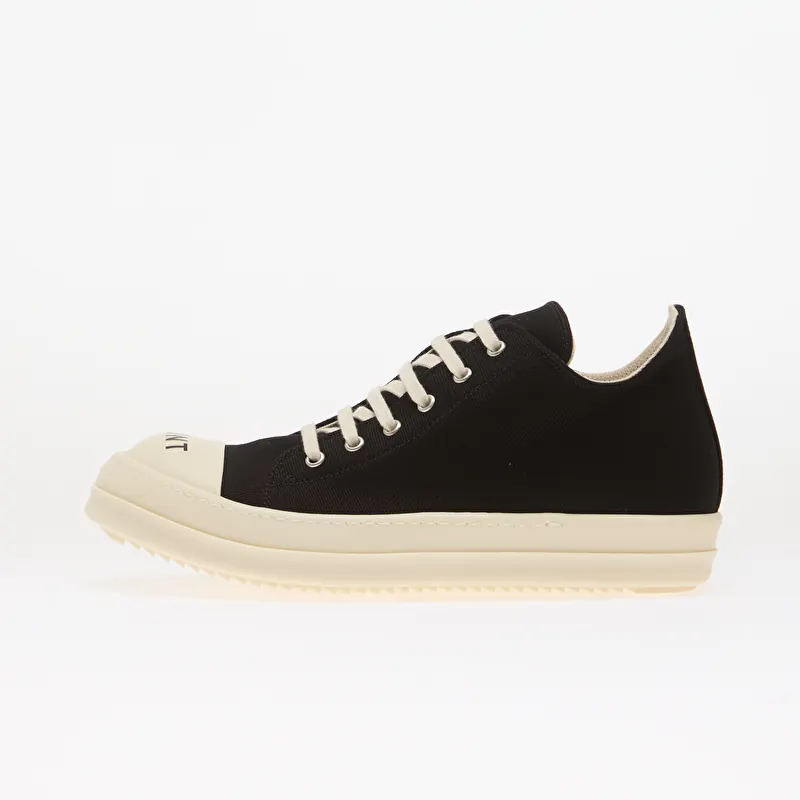 Rick Owens DRKSHDW Denim Shoes - Low Sneaks Black/ Milk/ Milk