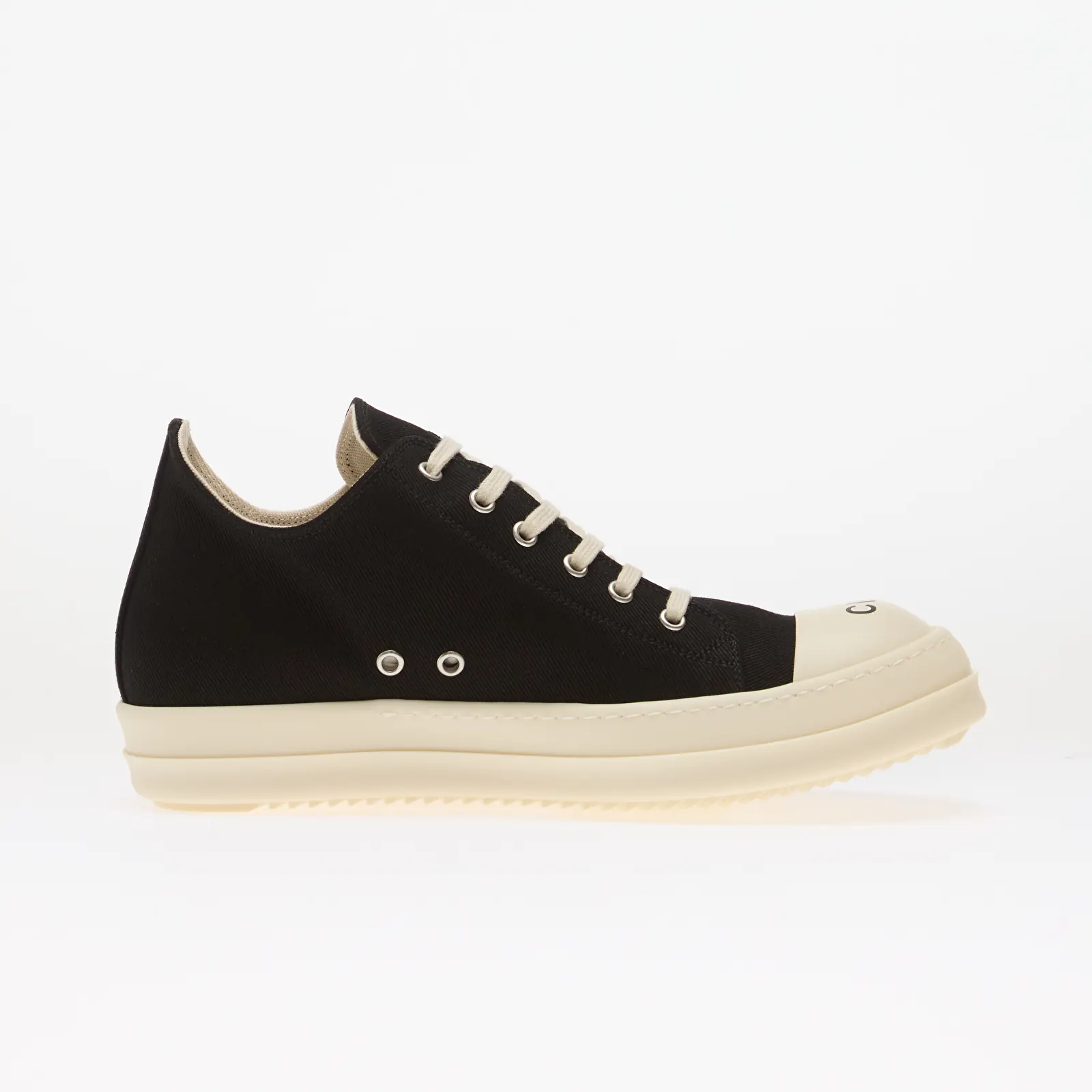 Meeste tossud Rick Owens DRKSHDW Denim Shoes - Low Sneaks Black/ Milk/ Milk