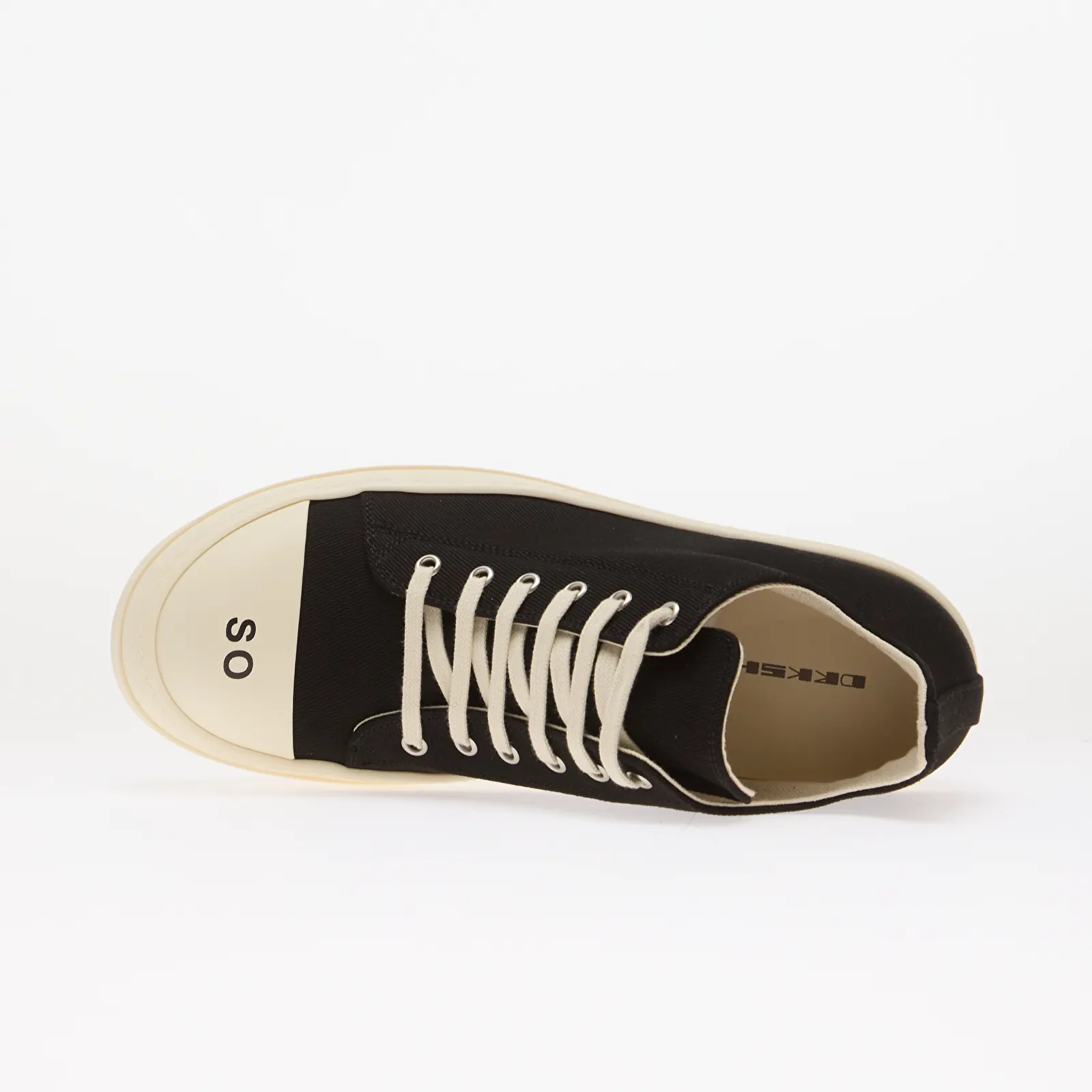 Meeste tossud Rick Owens DRKSHDW Denim Shoes - Low Sneaks Black/ Milk/ Milk