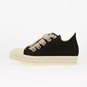 Rick Owens DRKSHDW Denim Shoes - Jumbolace Low Sneaks Black/ Milk/ Milk