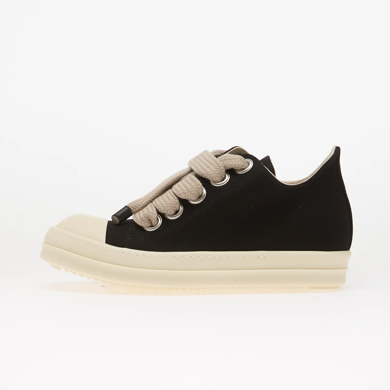 Muške tenisice Rick Owens DRKSHDW Denim Shoes - Jumbolace Low Sneaks Black/ Milk/ Milk