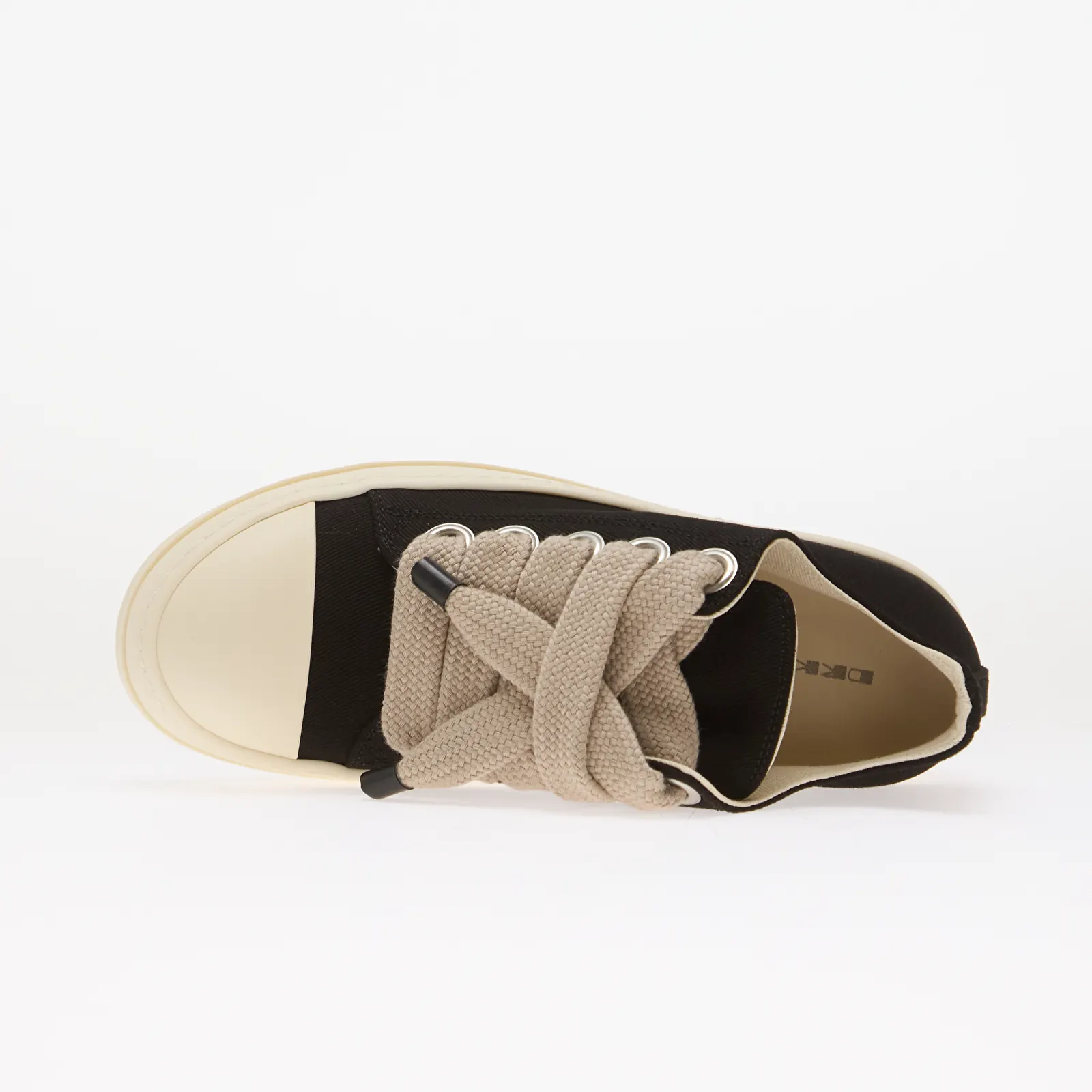Muške tenisice Rick Owens DRKSHDW Denim Shoes - Jumbolace Low Sneaks Black/ Milk/ Milk