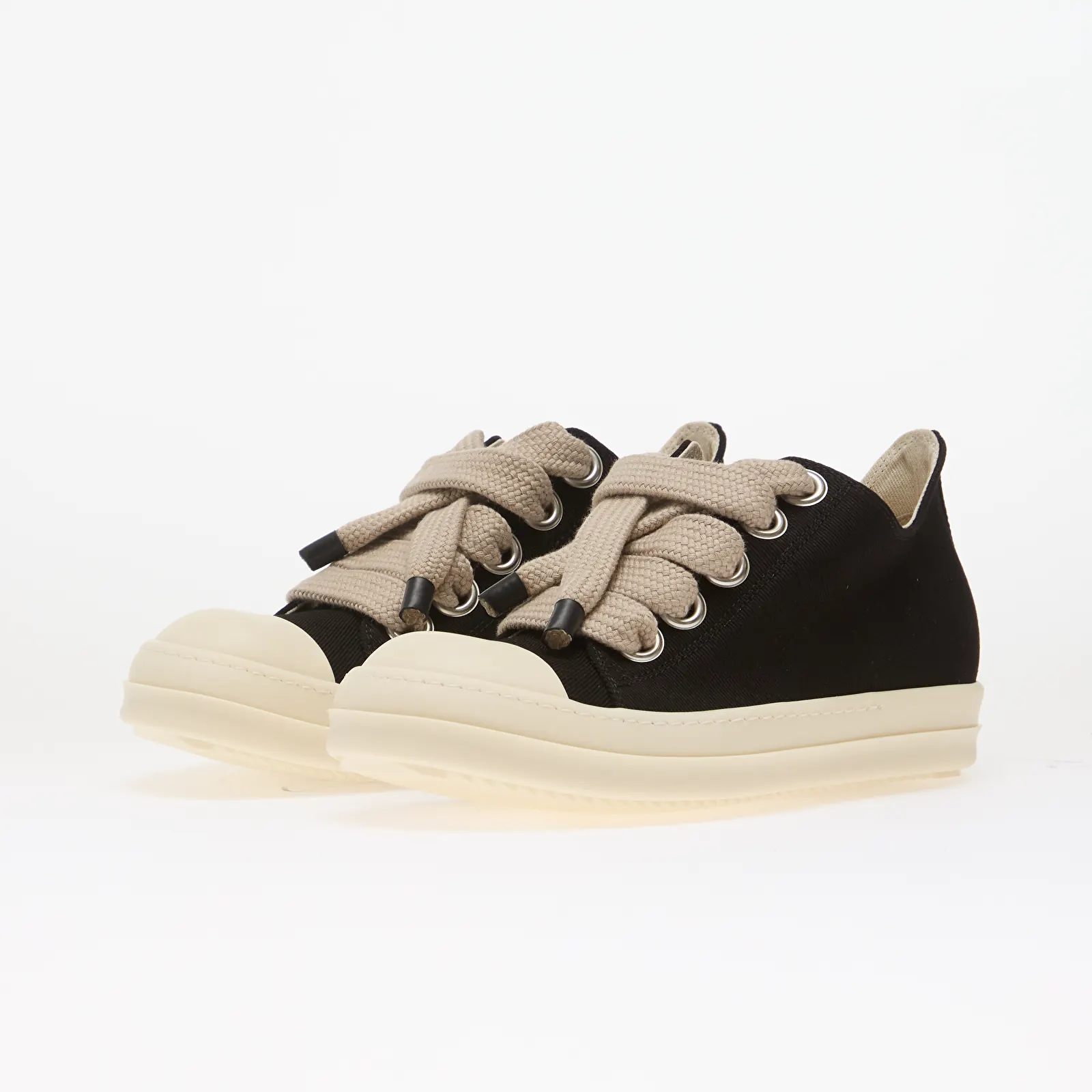 Muške tenisice Rick Owens DRKSHDW Denim Shoes - Jumbolace Low Sneaks Black/ Milk/ Milk