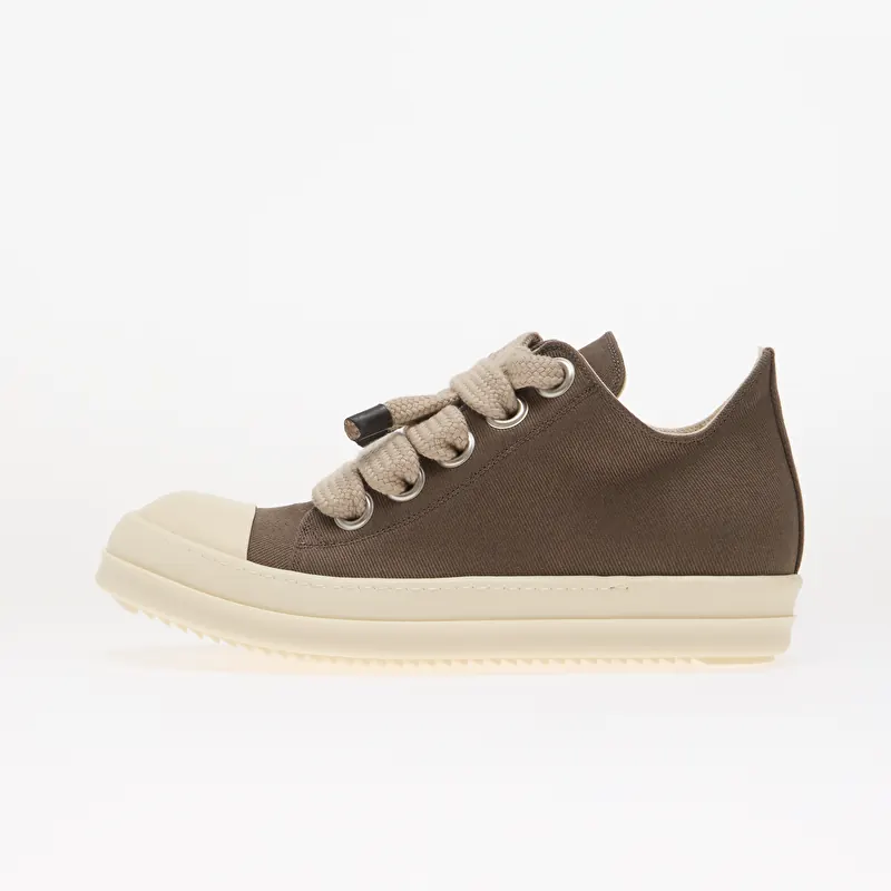 Rick Owens DRKSHDW Denim Shoes - Jumbolace Low Sneaks Dust/ Milk/ Milk