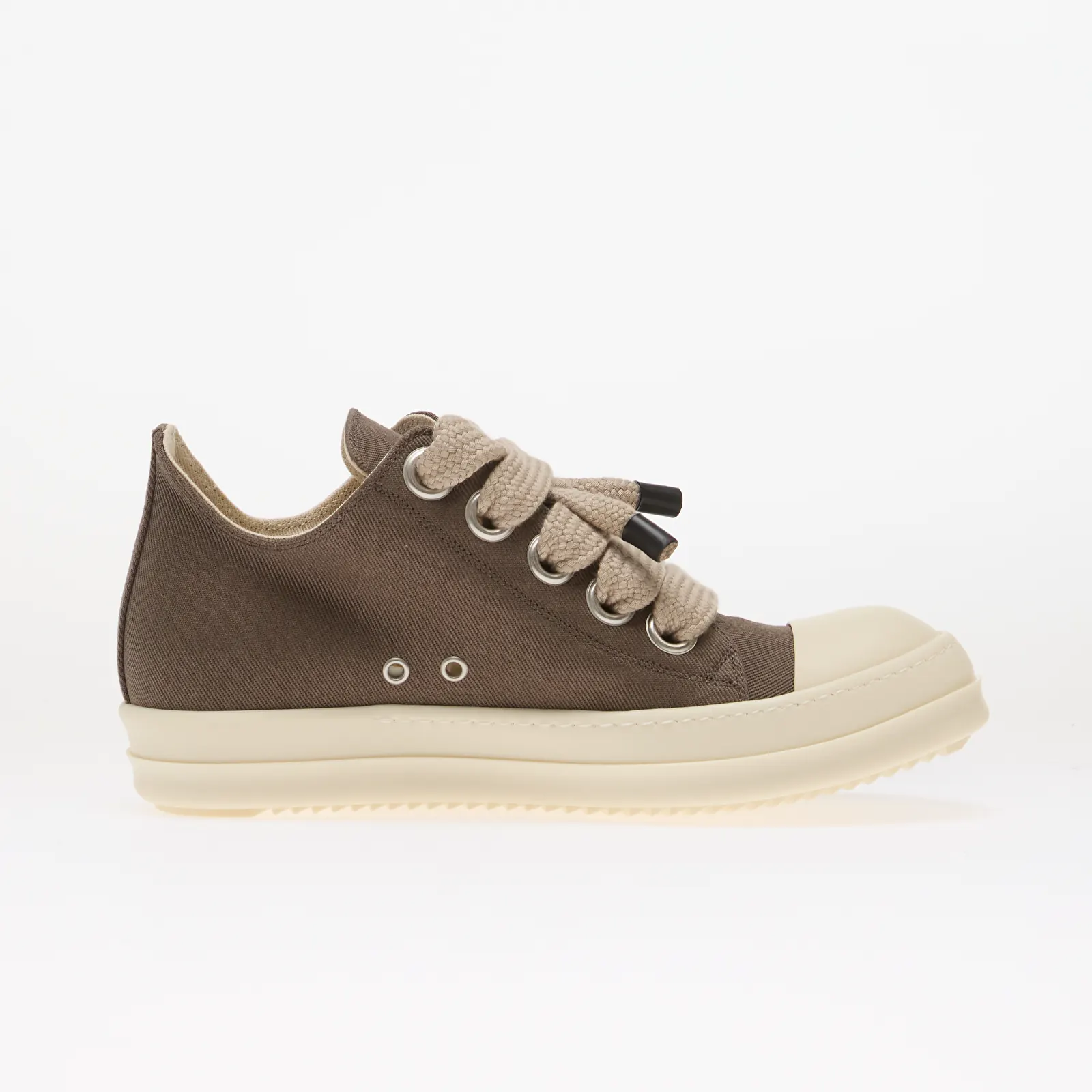 Men's sneakers Rick Owens DRKSHDW Denim Shoes - Jumbolace Low Sneaks Dust/ Milk/ Milk