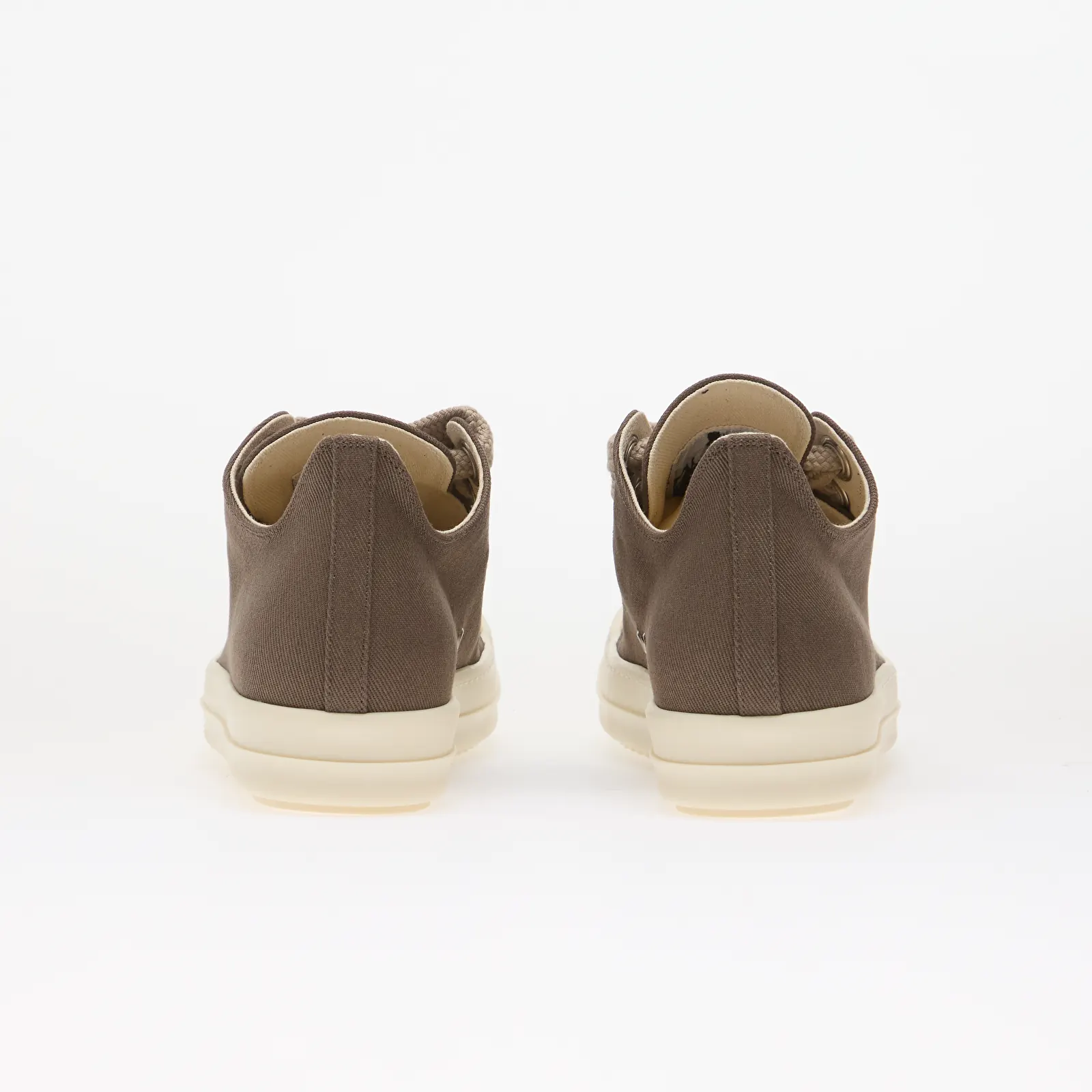 Men's sneakers Rick Owens DRKSHDW Denim Shoes - Jumbolace Low Sneaks Dust/ Milk/ Milk
