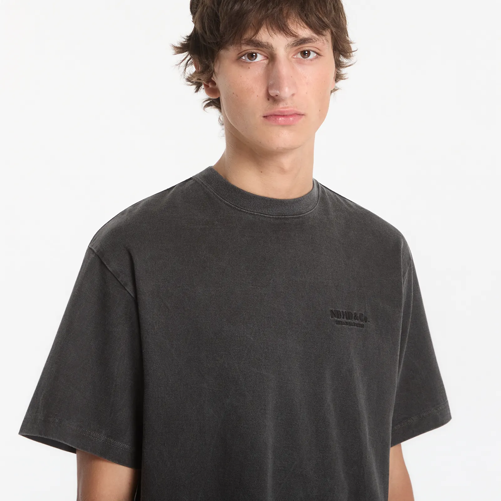 T-skjorter NEIGHBORHOOD Pigment Dyed Crewneck Ss Tee Black