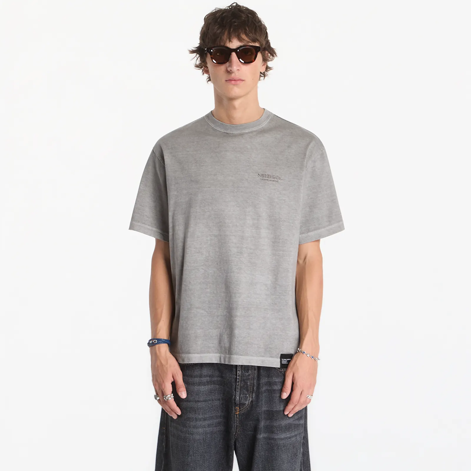 T-shirts NEIGHBORHOOD Pigment Dyed Crewneck Ss Tee Gray