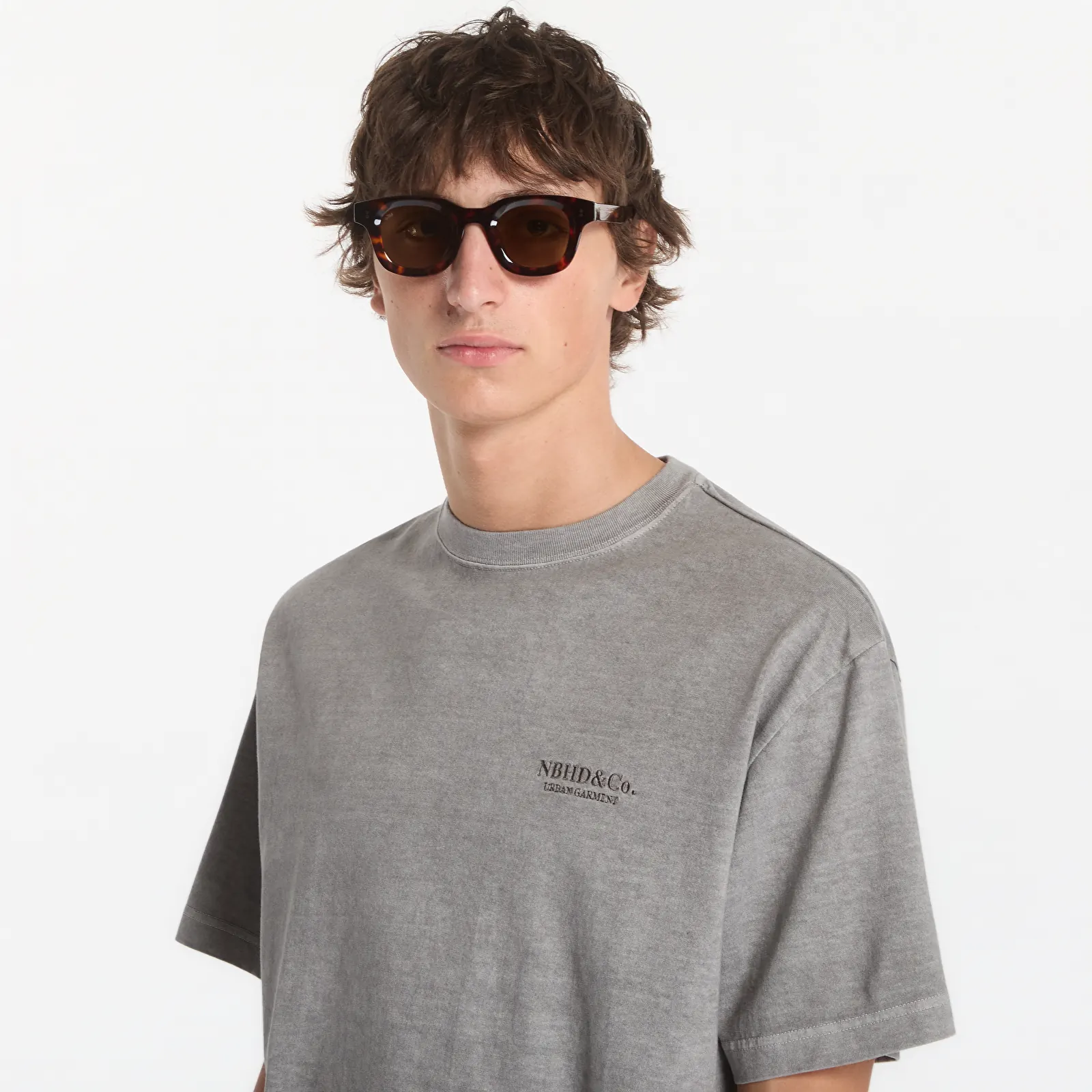 T-shirts NEIGHBORHOOD Pigment Dyed Crewneck Ss Tee Gray