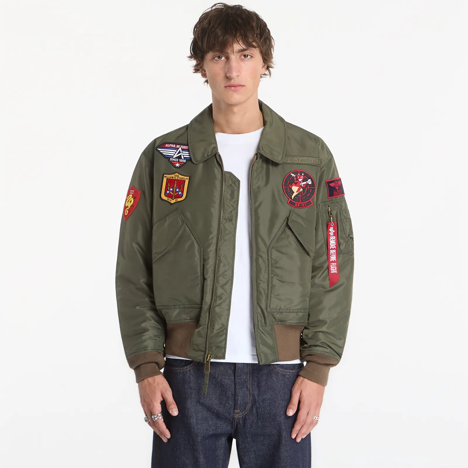 Bomber jakas Alpha Industries CWU-45/P Devils Brigade Dark Olive