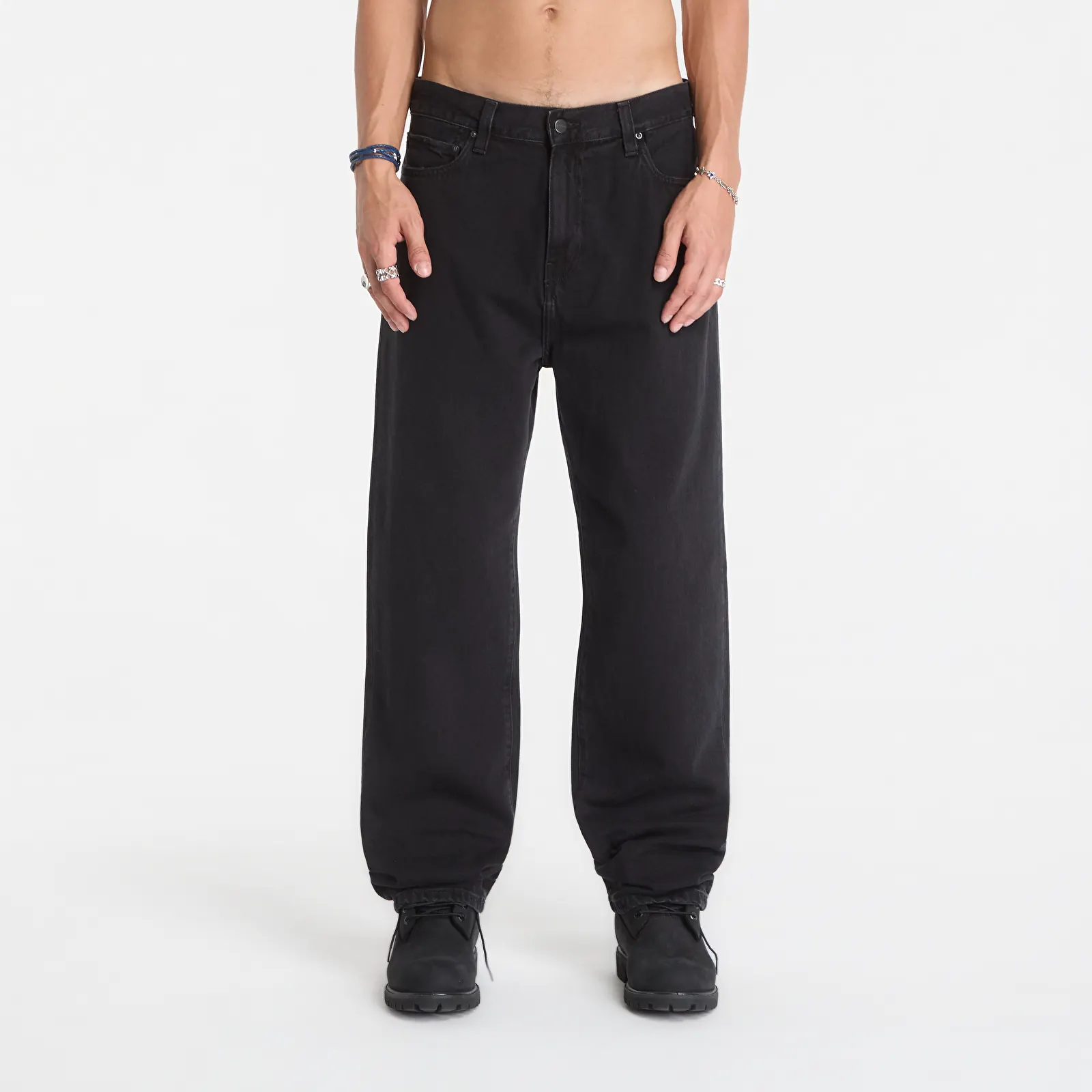 Jeans Carhartt WIP Aaron Pant Black Stone Washed