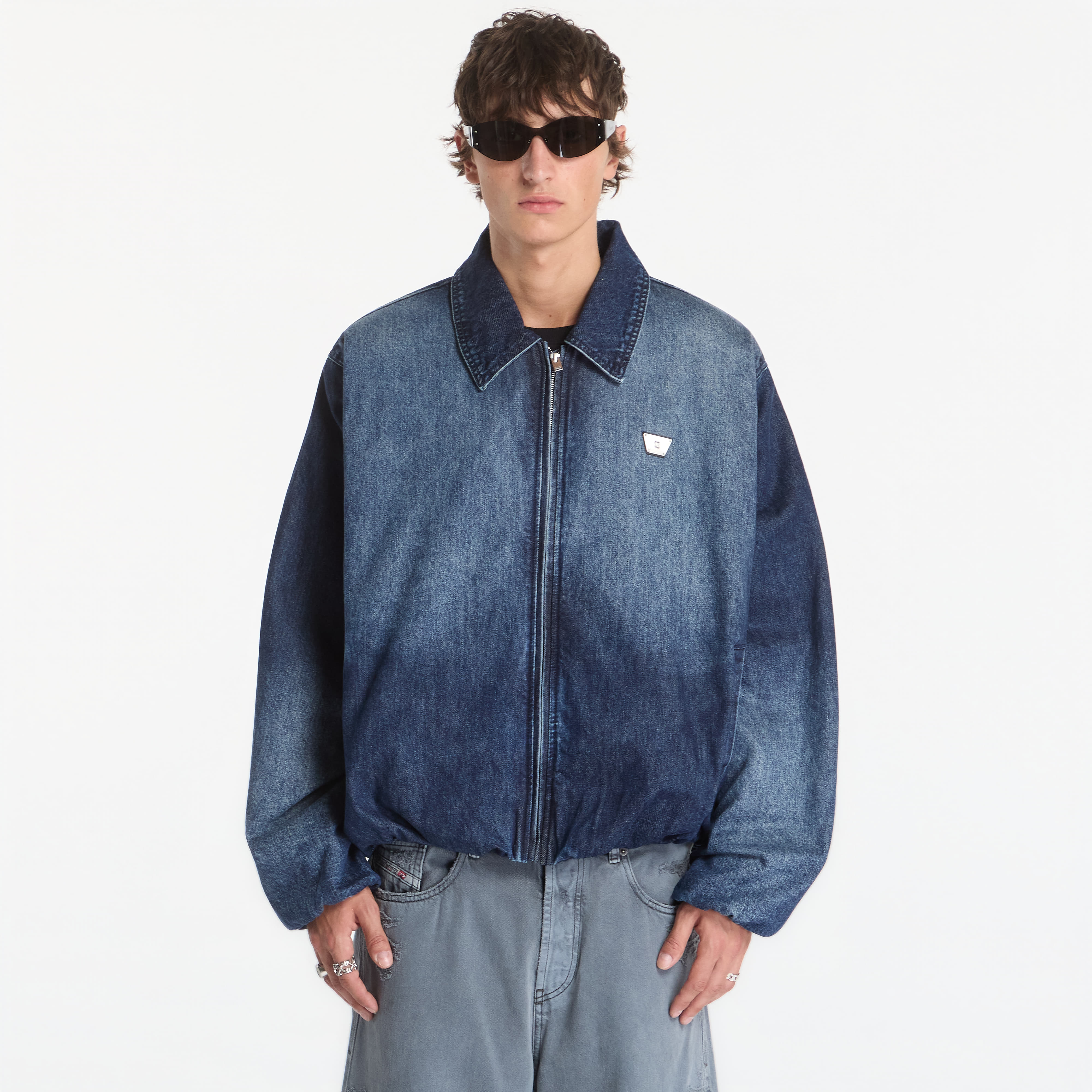 Bomber MISBHV Denim Austin Grime Blue Bomber Jacket UNISEX L