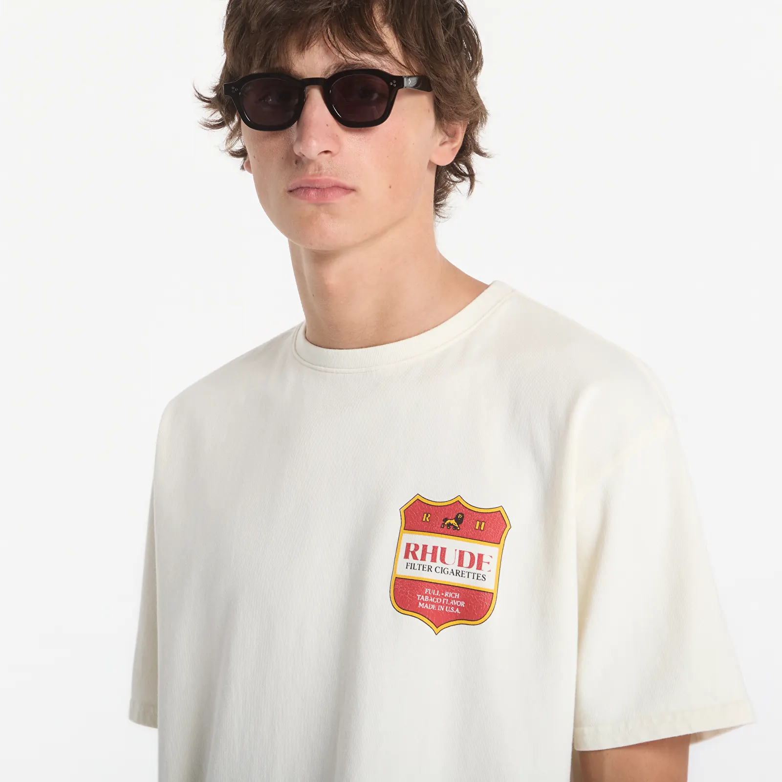 T-krekli Rhude Filtaro Crest Tee Vintage White/ Red/ Yellow