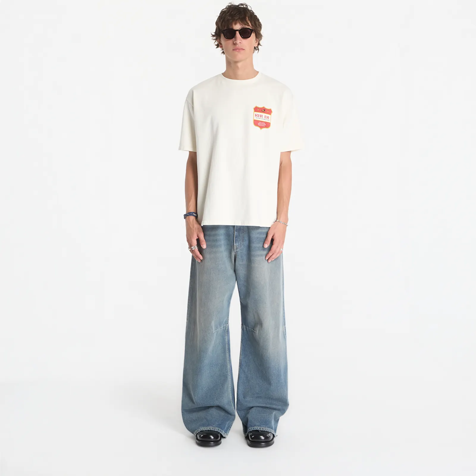 T-krekli Rhude Filtaro Crest Tee Vintage White/ Red/ Yellow