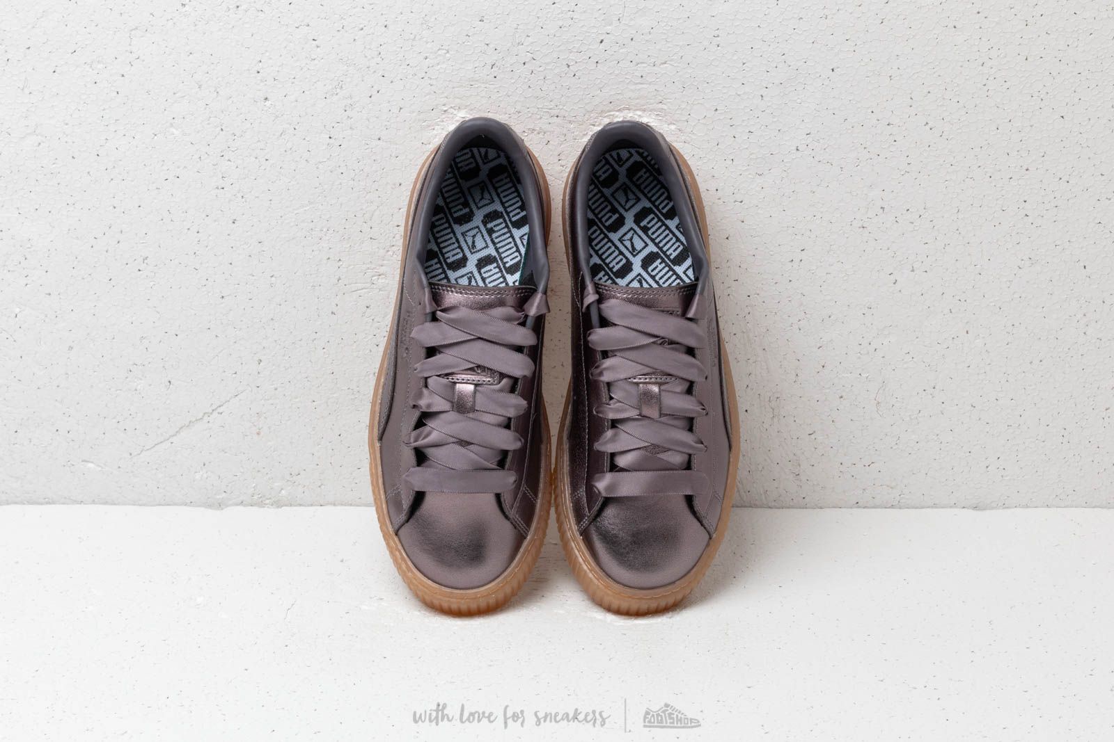 Ženski čevlji Puma Basket Platform Luxe Wmns Quiet Shade/ Quiet Shade