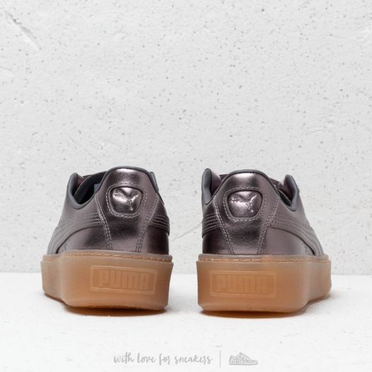 Women s shoes Puma Basket Platform Luxe Wmns Quiet Shade Quiet Shade Footshop