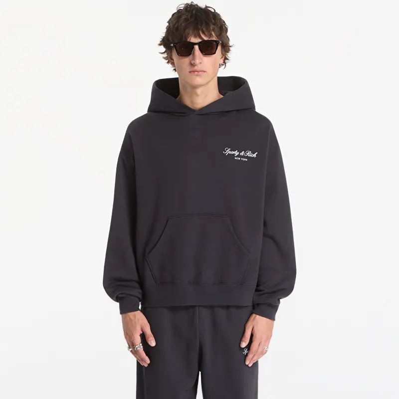 Sweatshirt Sporty & Rich Signature NY Hoodie UNISEX Faded Black