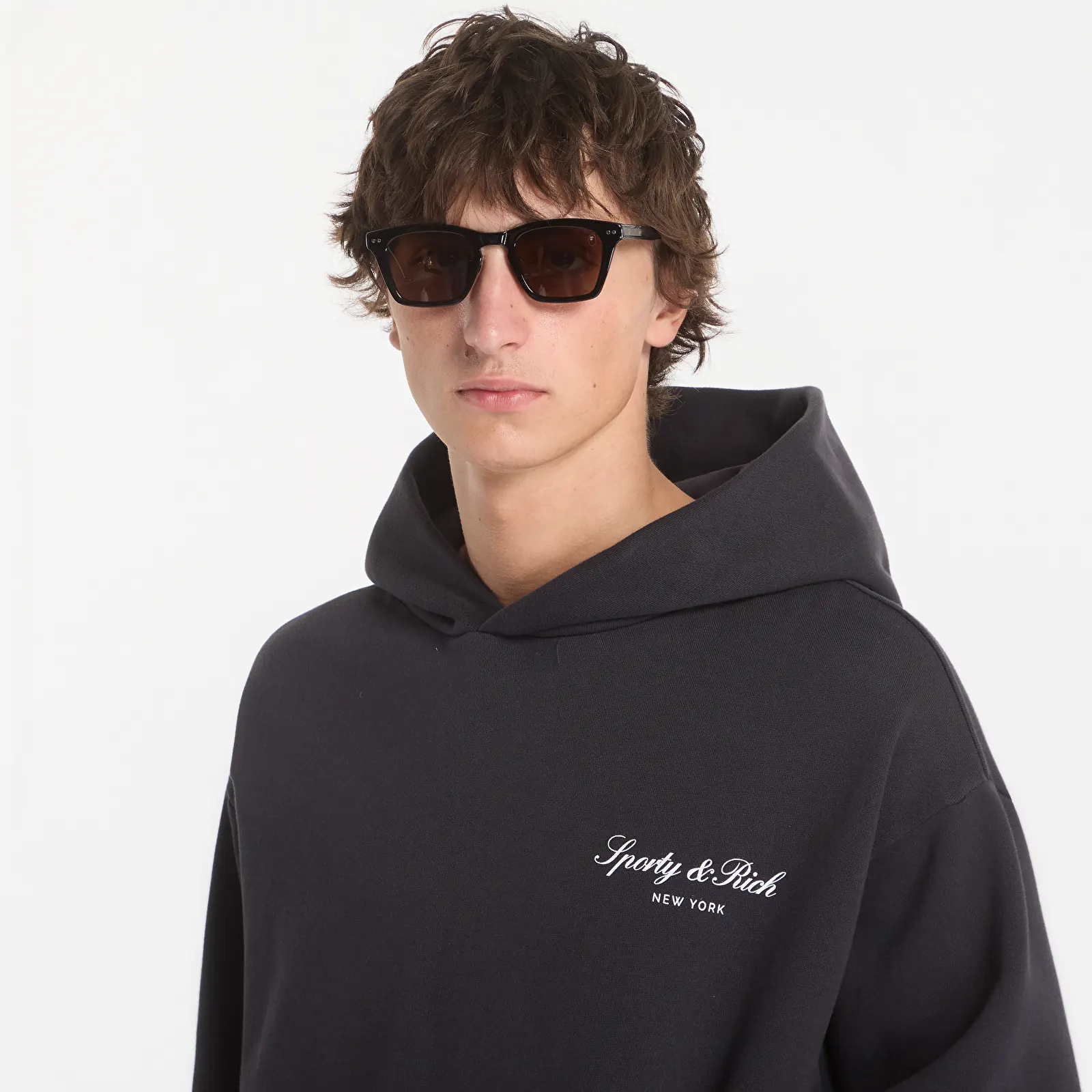 Hættetrøjer og sweatshirts Sporty & Rich Signature NY Hoodie UNISEX Faded Black