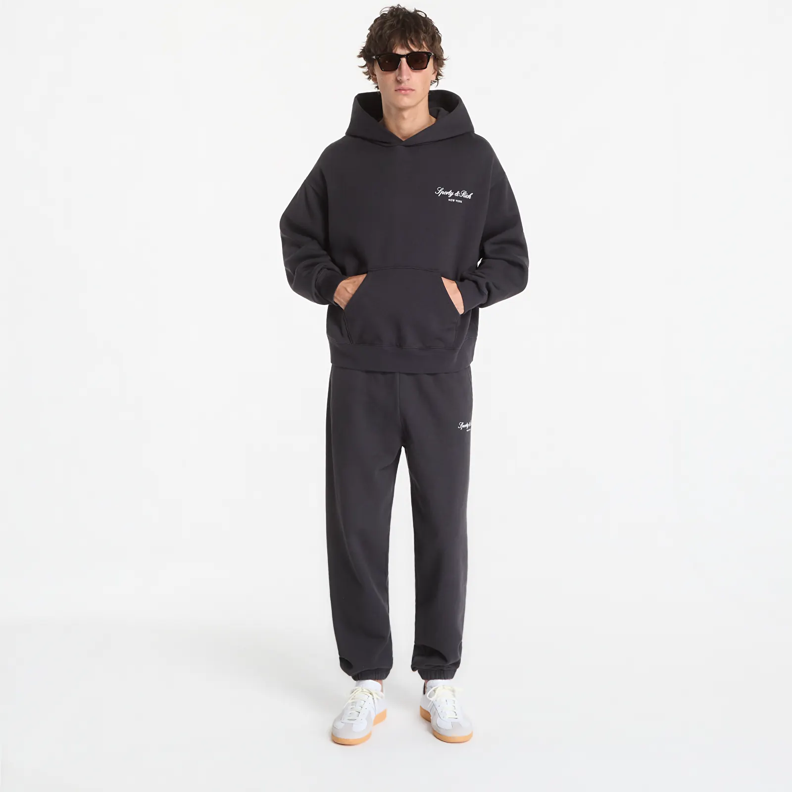 Hættetrøjer og sweatshirts Sporty & Rich Signature NY Hoodie UNISEX Faded Black