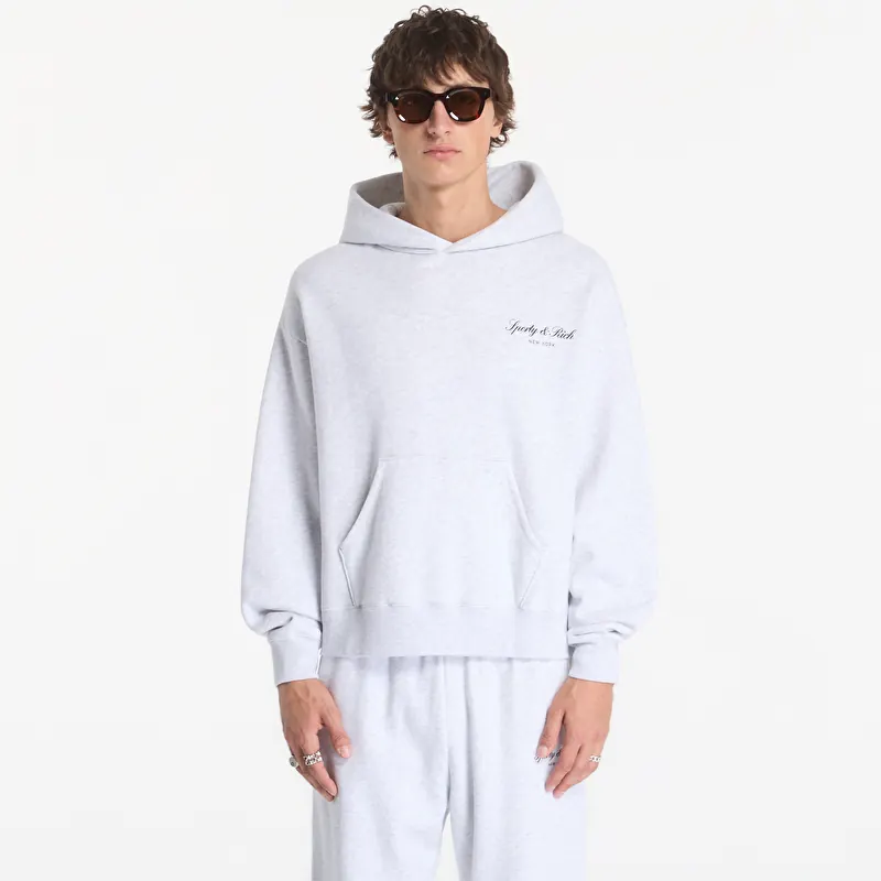 Sweatshirt Sporty & Rich Signature NY Hoodie UNISEX Heather Gray