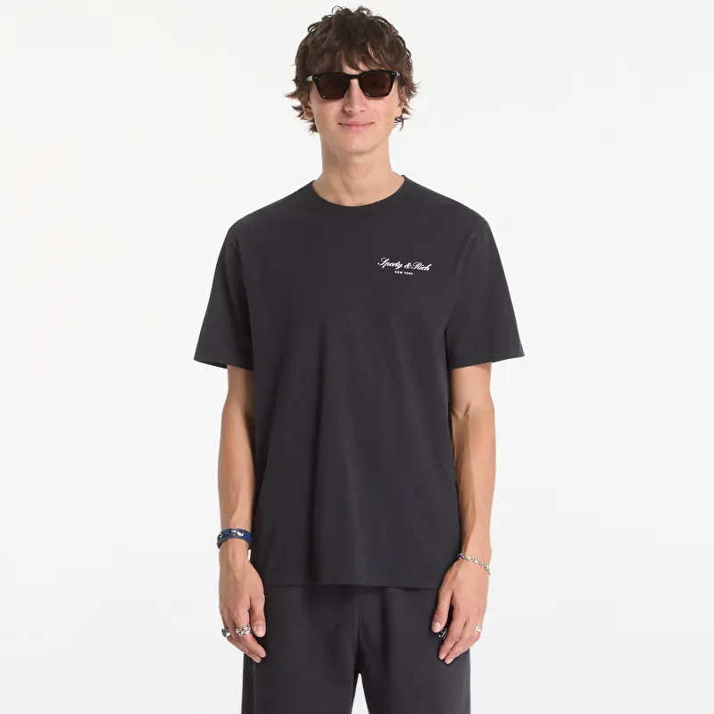 Tricou Sporty & Rich Signature NY Tshirt UNISEX Faded Black