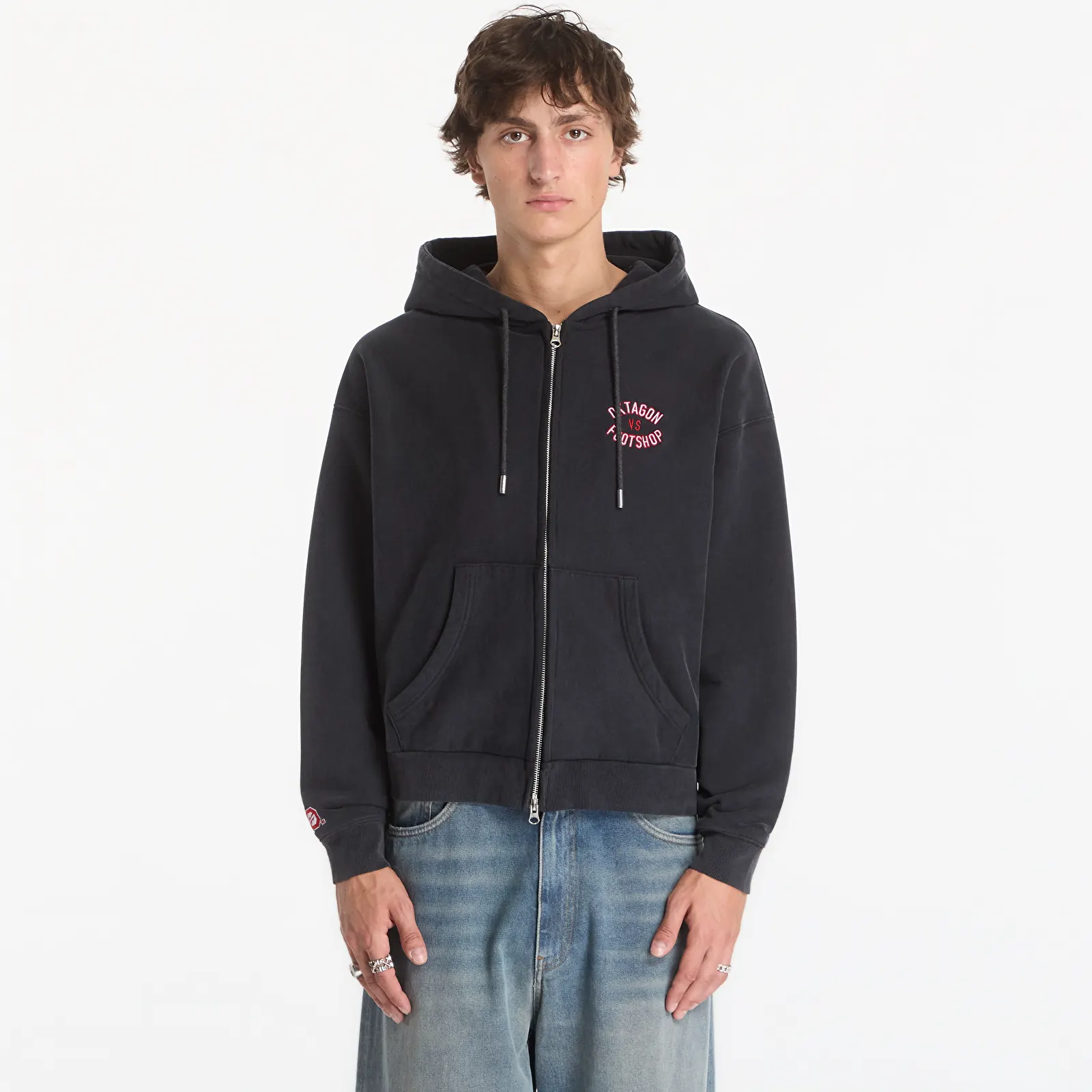 Sweatshirts Footshop x Oktagon Zip-Up Hoodie Black