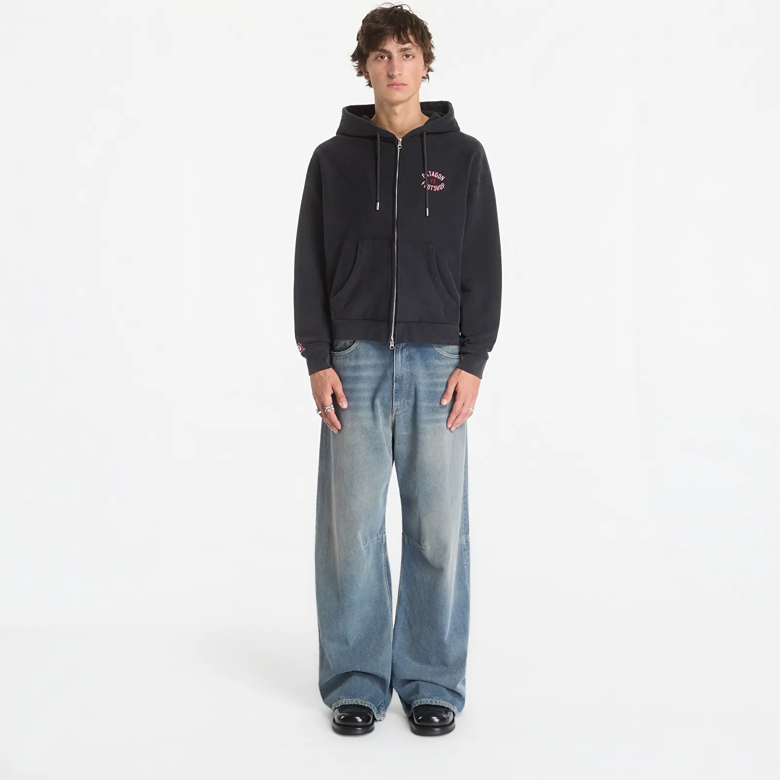 Sweatshirts Footshop x Oktagon Zip-Up Hoodie Black