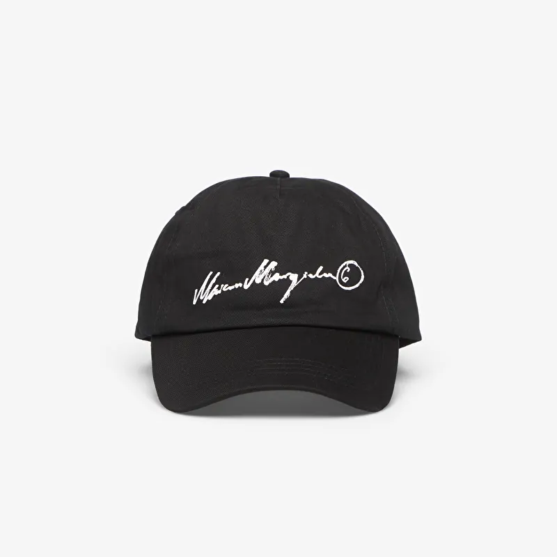 Шапка MM6 Hat Black/ Ecru Print