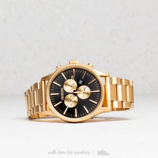 Nixon sentry chrono all gold clearance