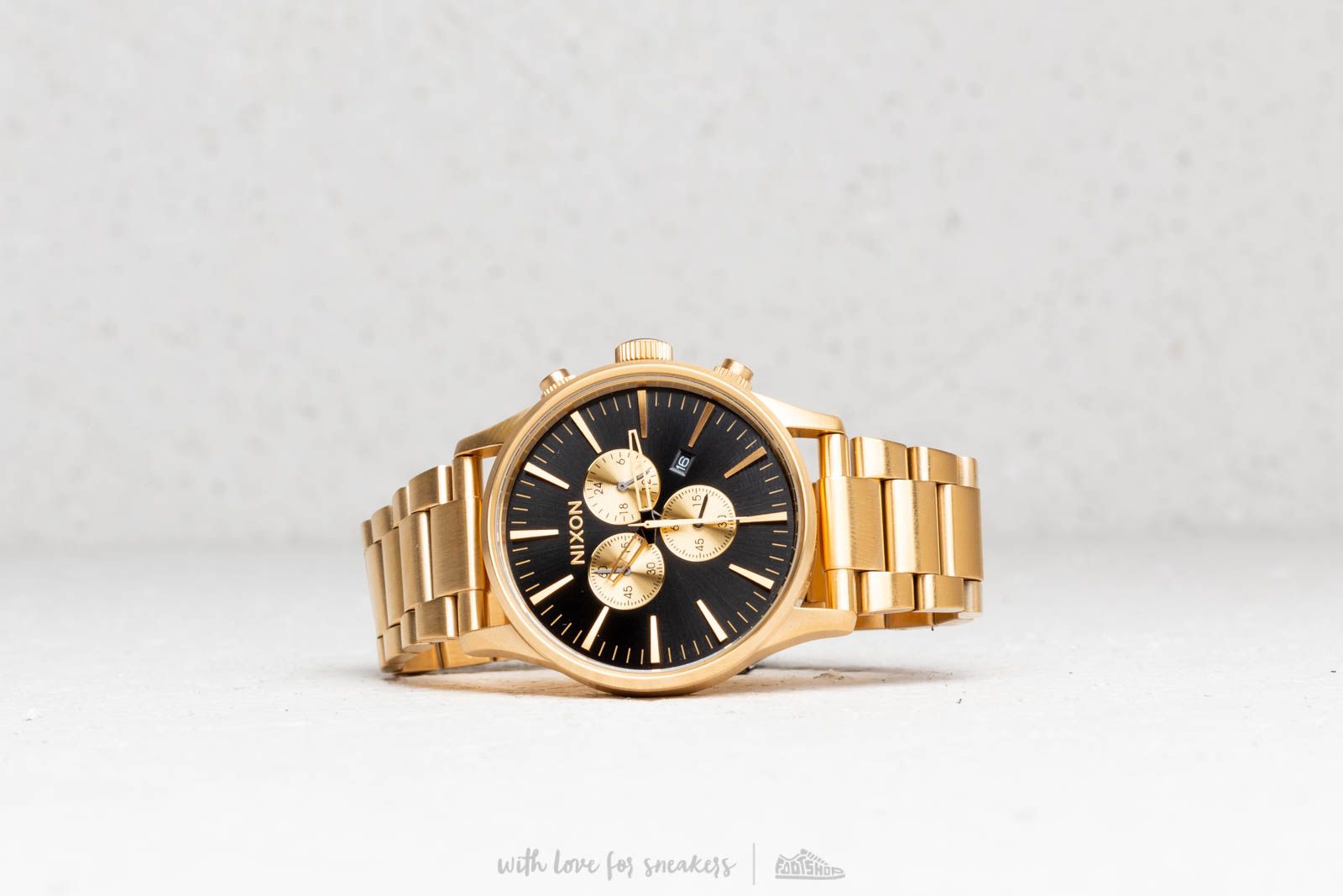 Watches Nixon Sentry Chrono All Gold Black Footshop