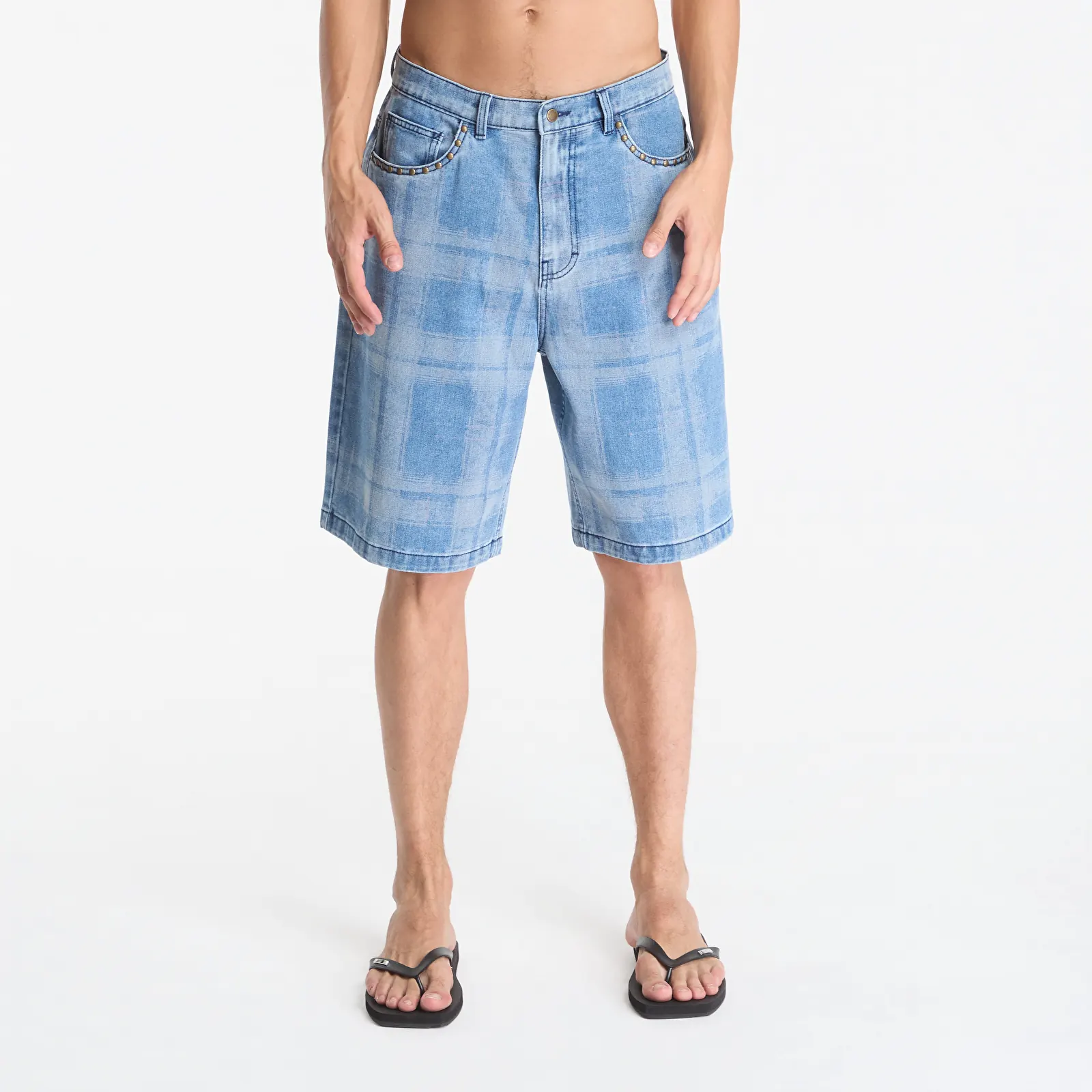 Шорты PLEASURES Experiment Jorts Indigo