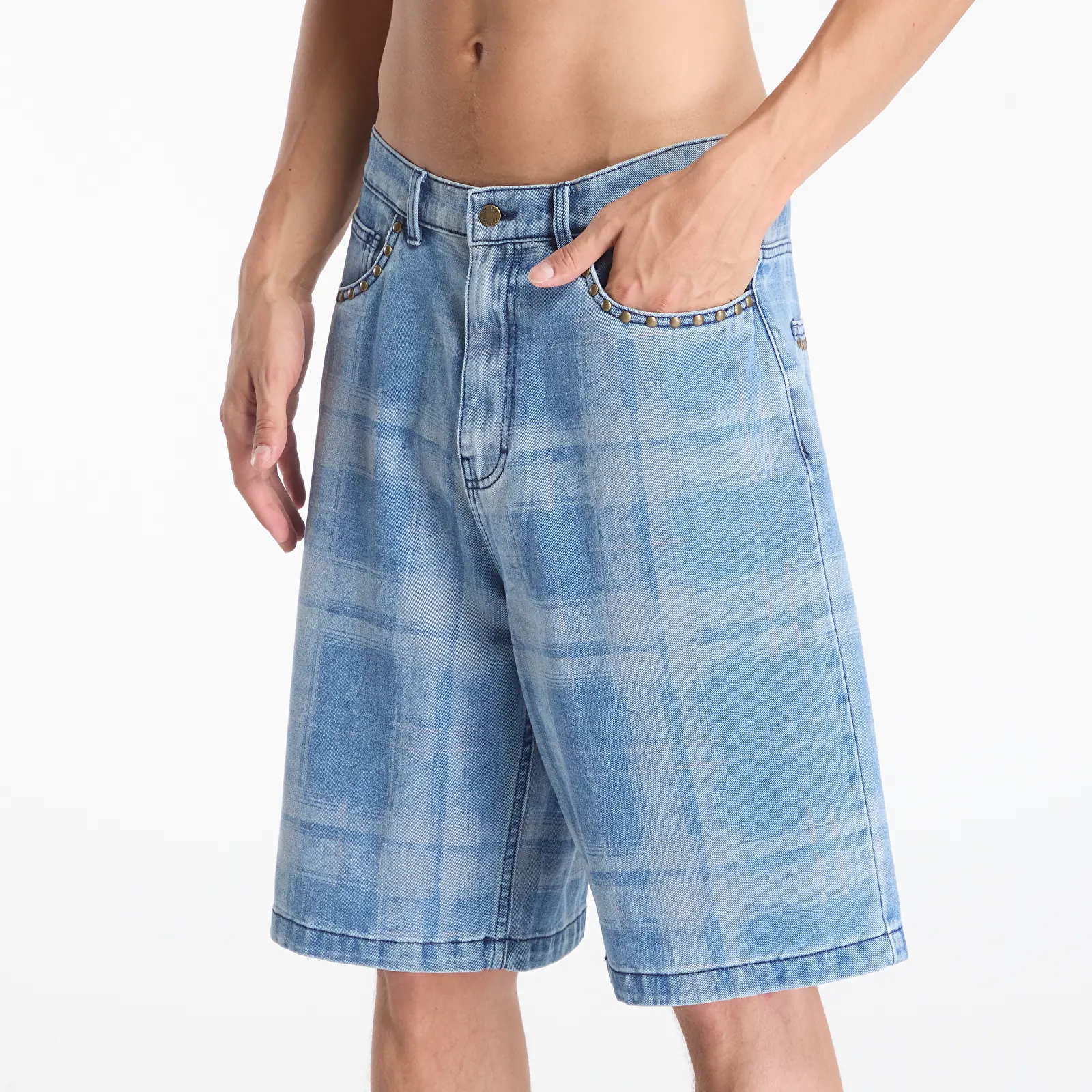 Шорты PLEASURES Experiment Jorts Indigo