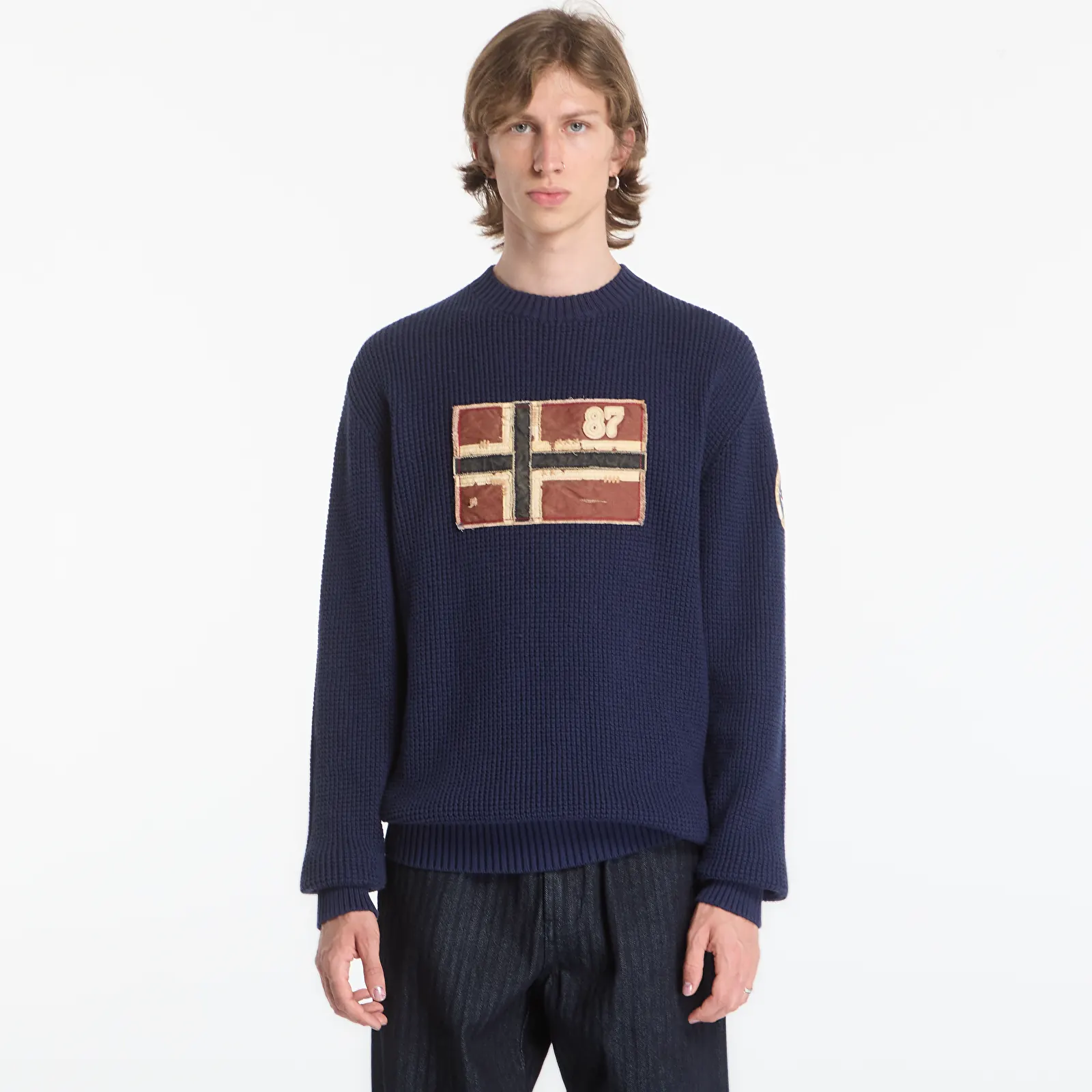 Puloveri Napapijri Archive Knit Jumper Blu Marine