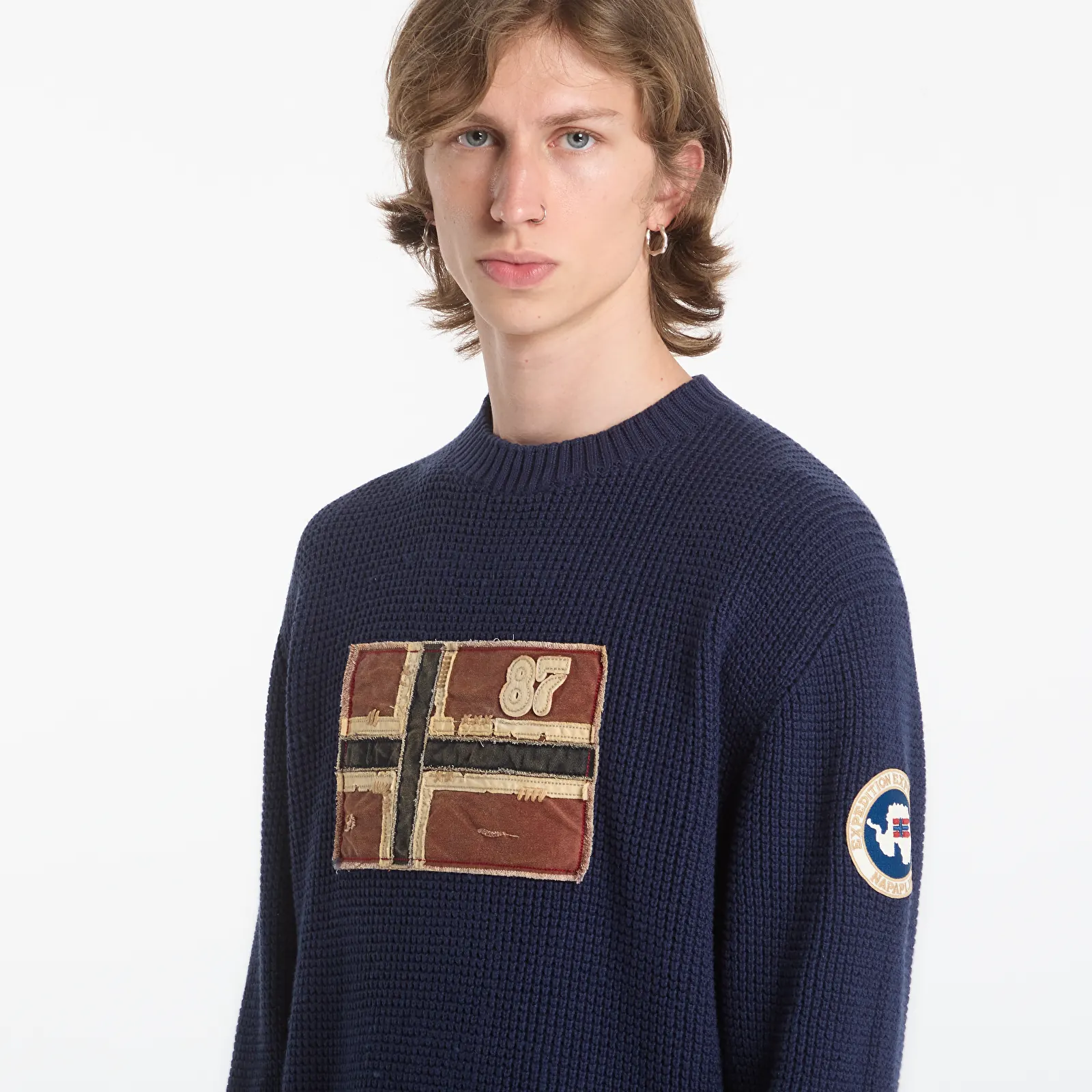 Puloveri Napapijri Archive Knit Jumper Blu Marine