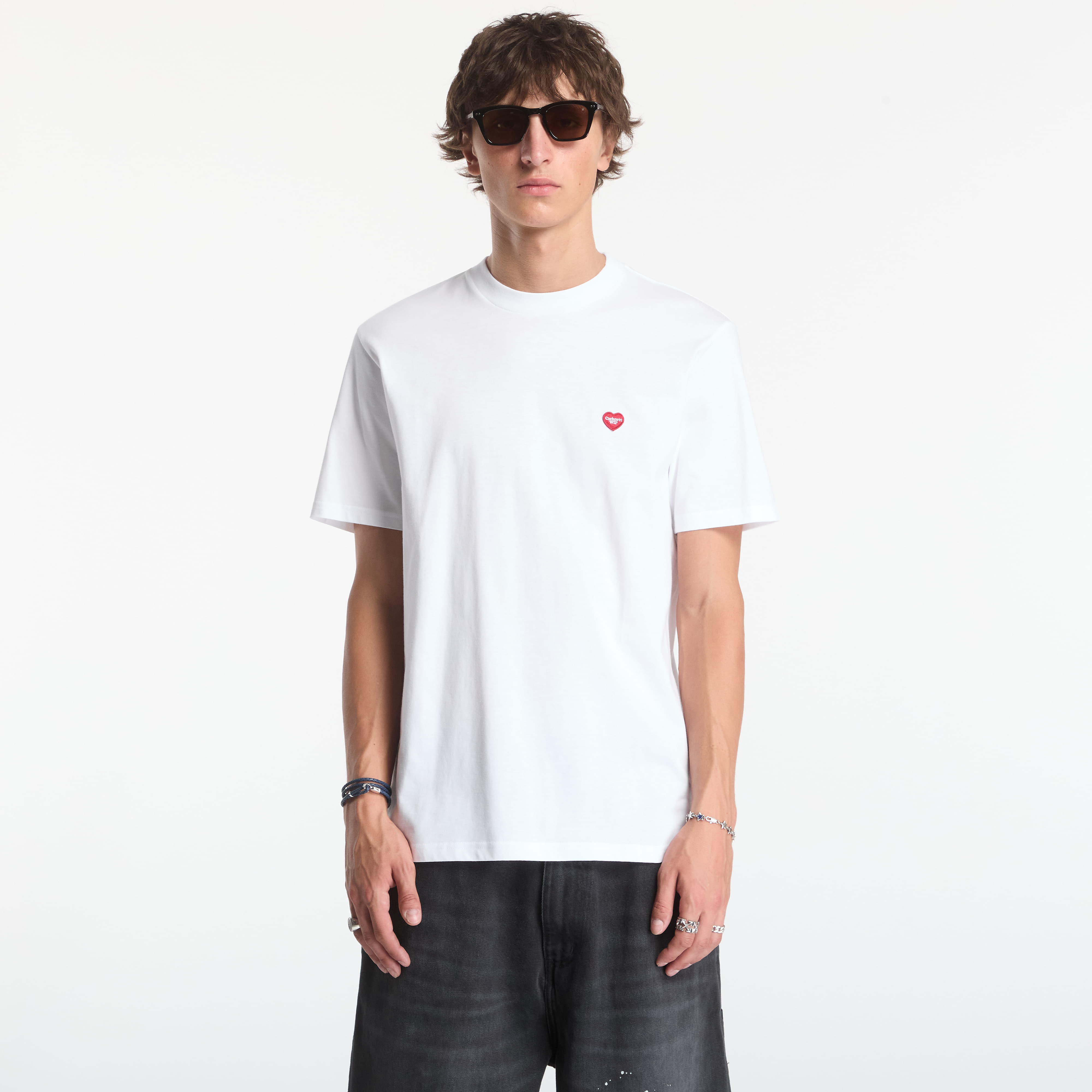 Tricou Carhartt WIP S/S Small Heart T-Shirt UNISEX White/ Red M