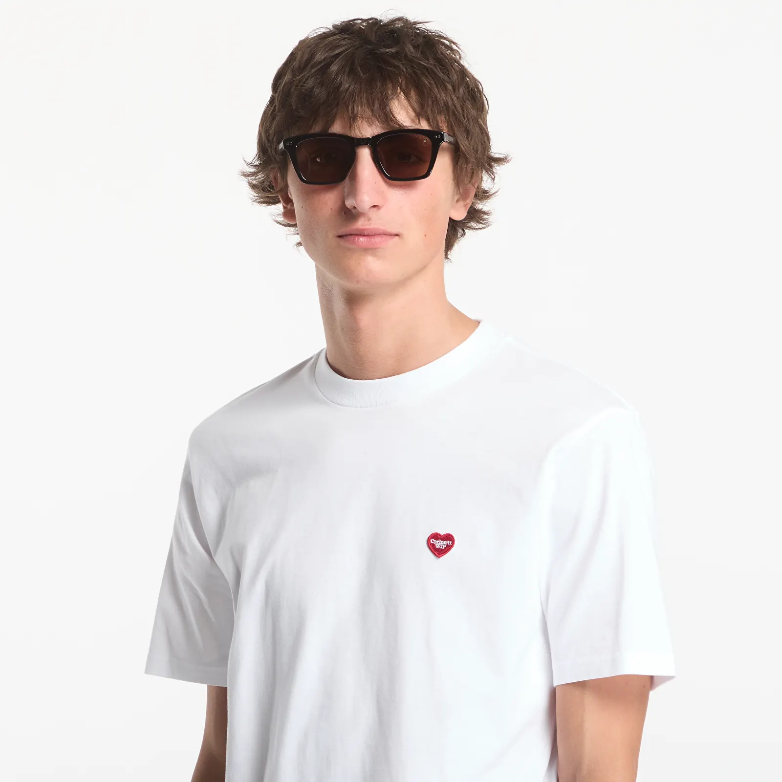 Heren T-shirts Carhartt WIP S/S Small Heart T-Shirt UNISEX White/ Red