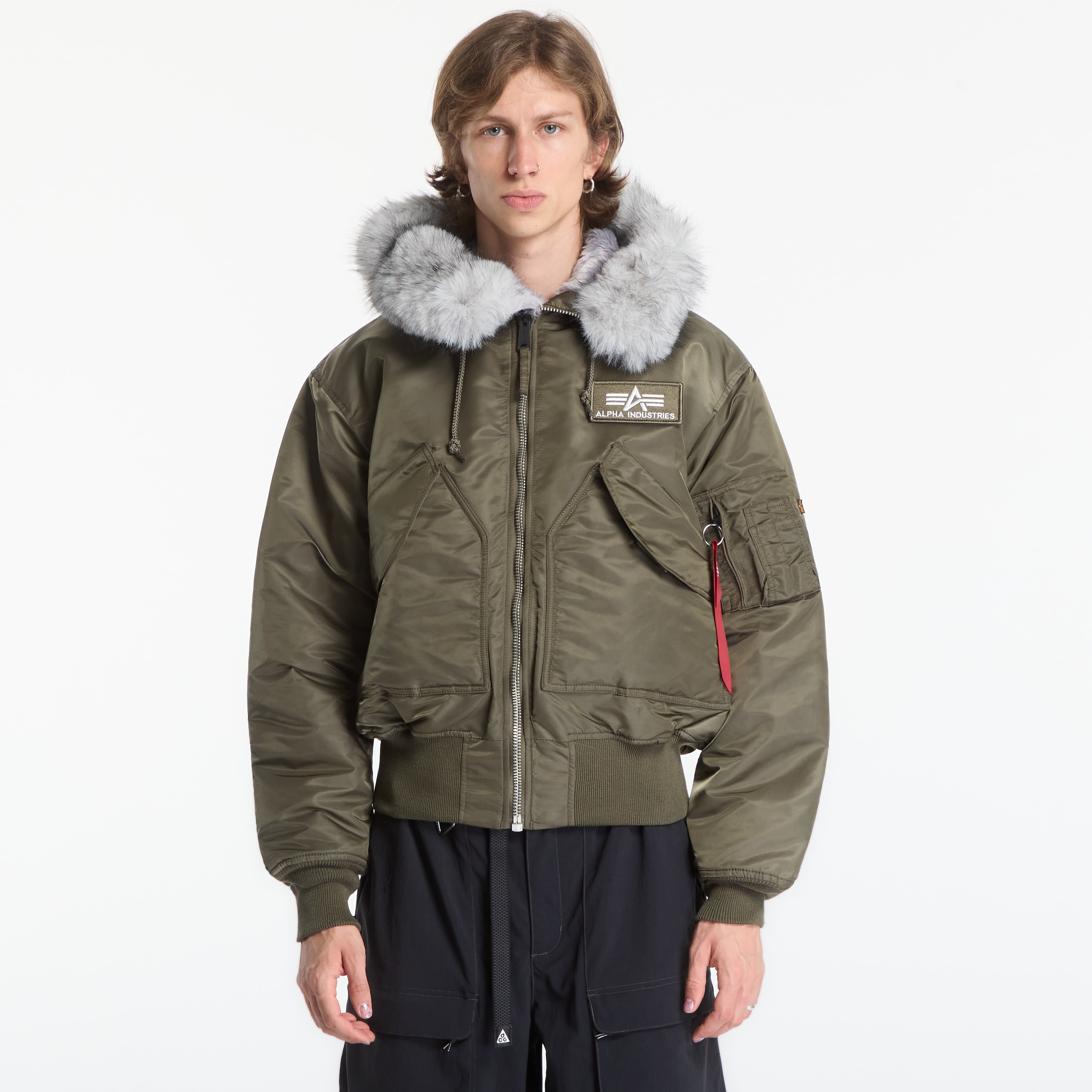 Jachetă Alpha Industries 45/P Hooded Custom Mud Olive L