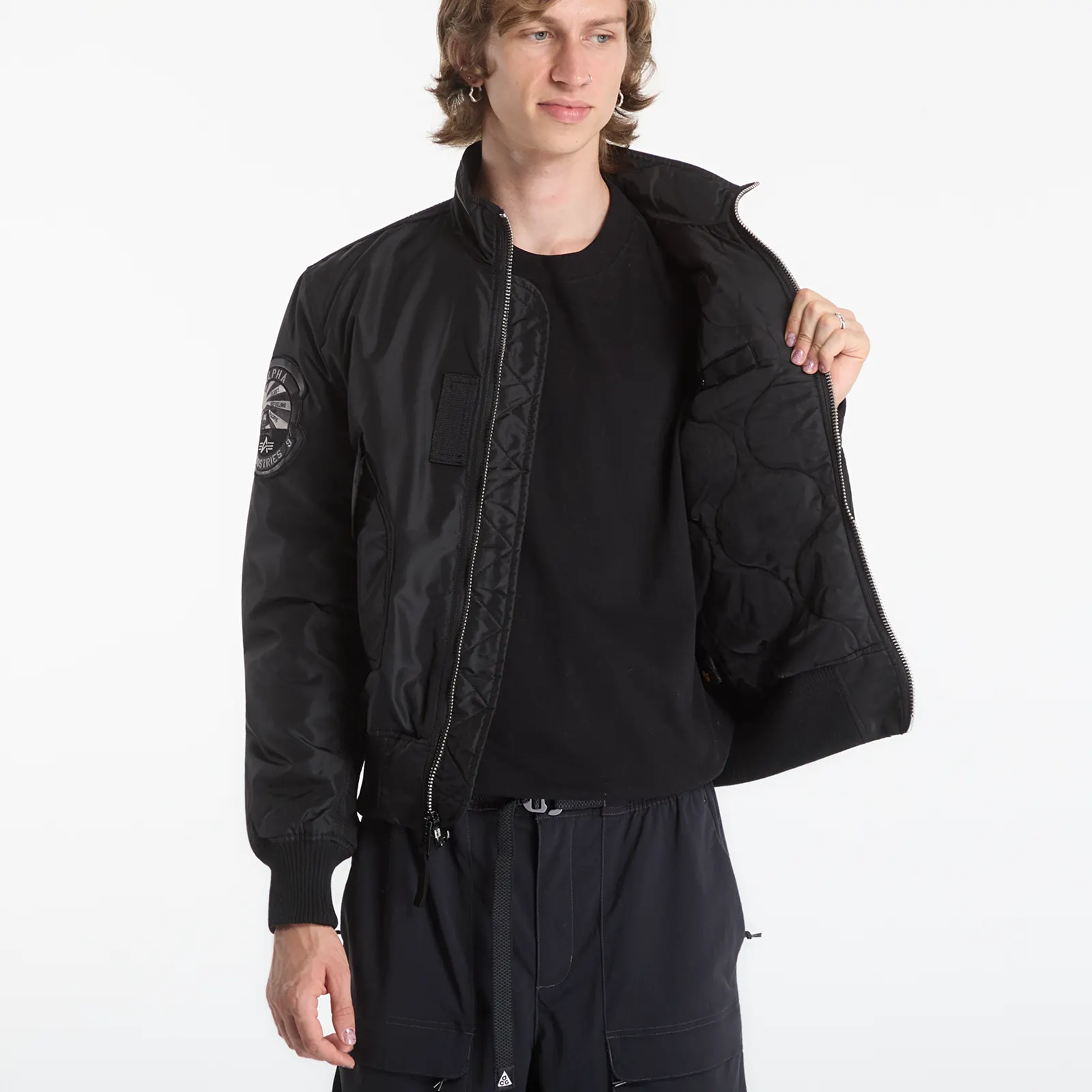 Jaquetas Bomber Alpha Industries Engine Black/ Black