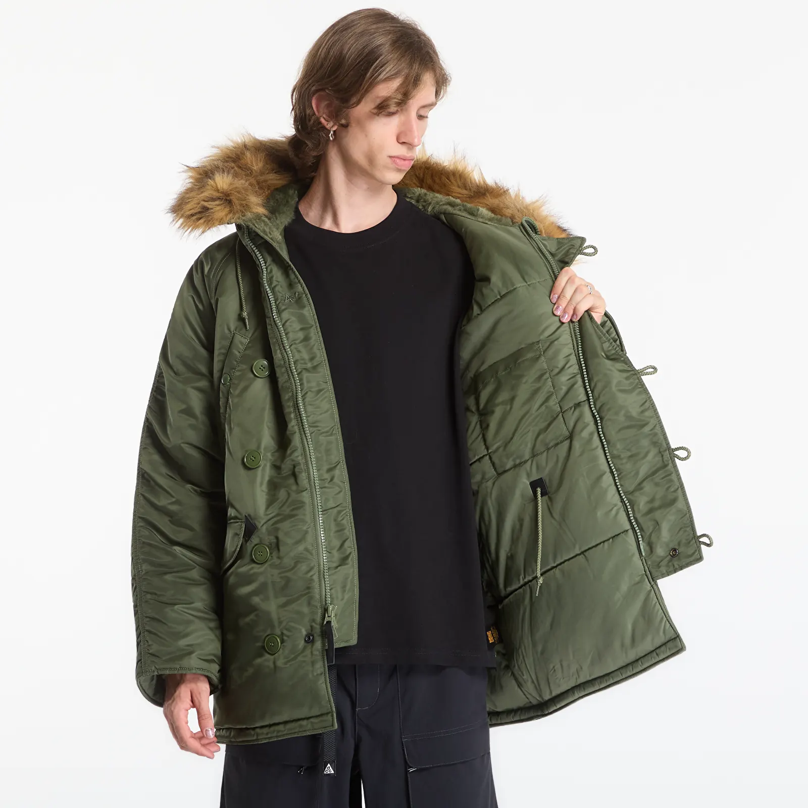 Ανδρικά σακάκια Alpha Industries N-3B Heritage Sage-Green