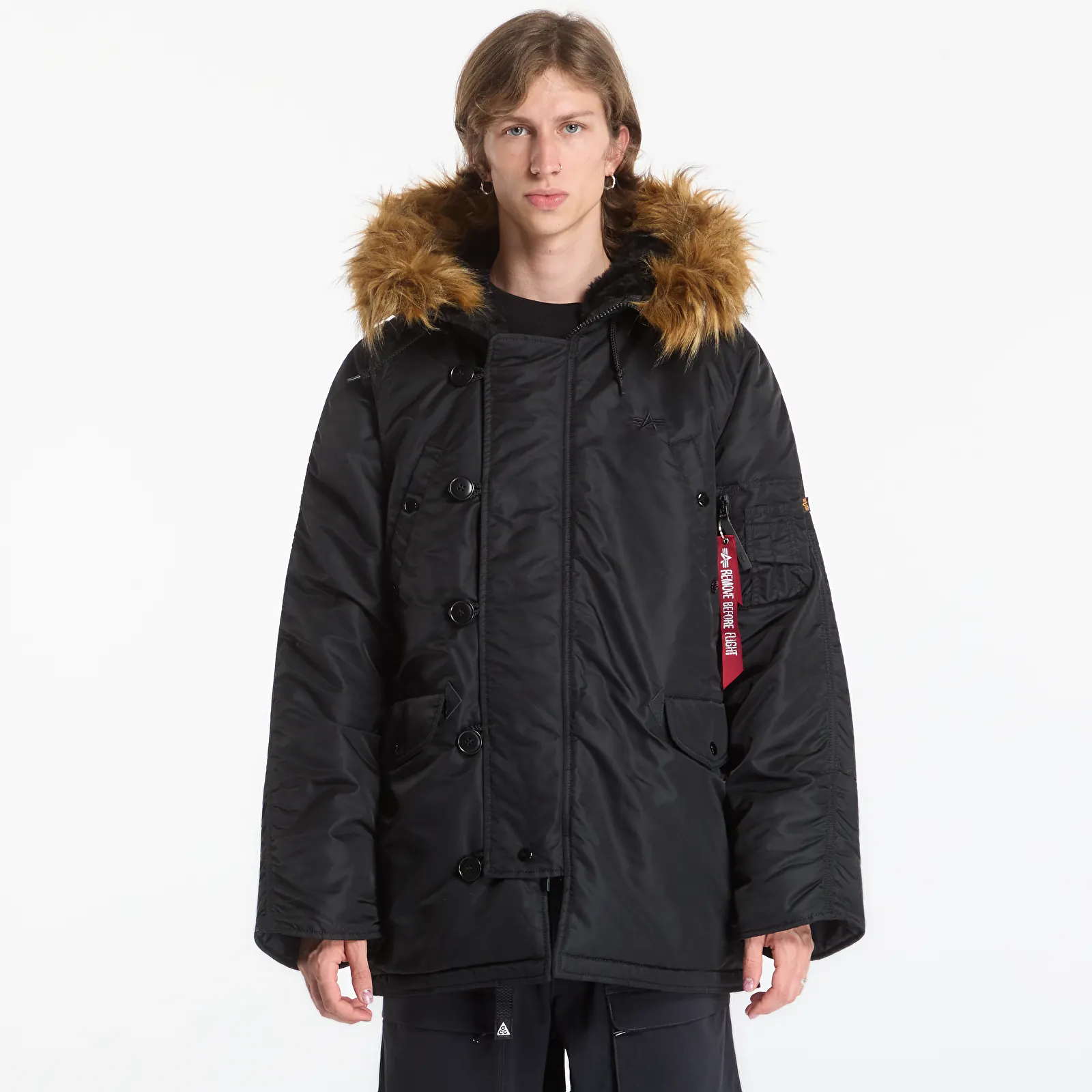 Vestes pour hommes Alpha Industries N-3B Heritage Black
