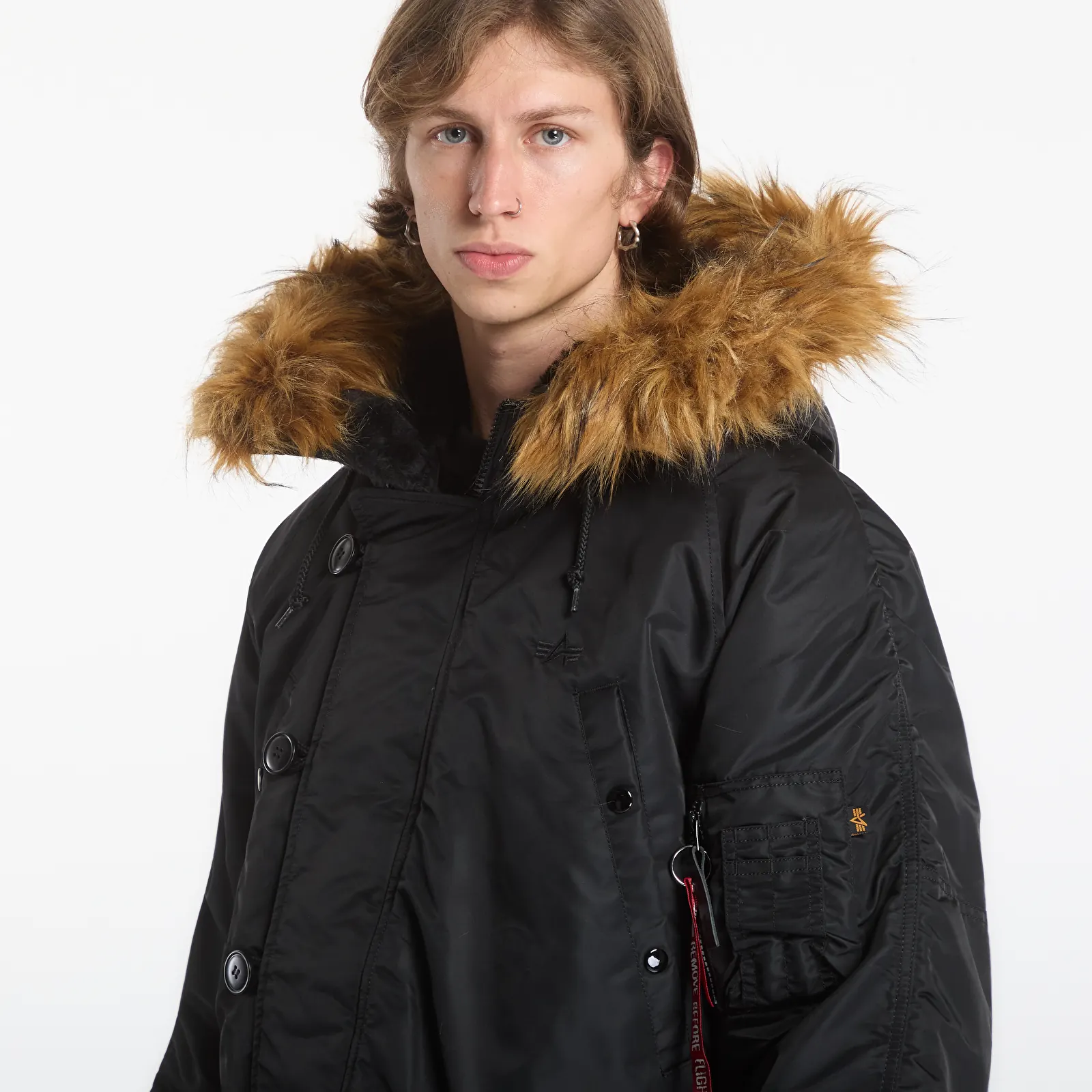 Vestes pour hommes Alpha Industries N-3B Heritage Black