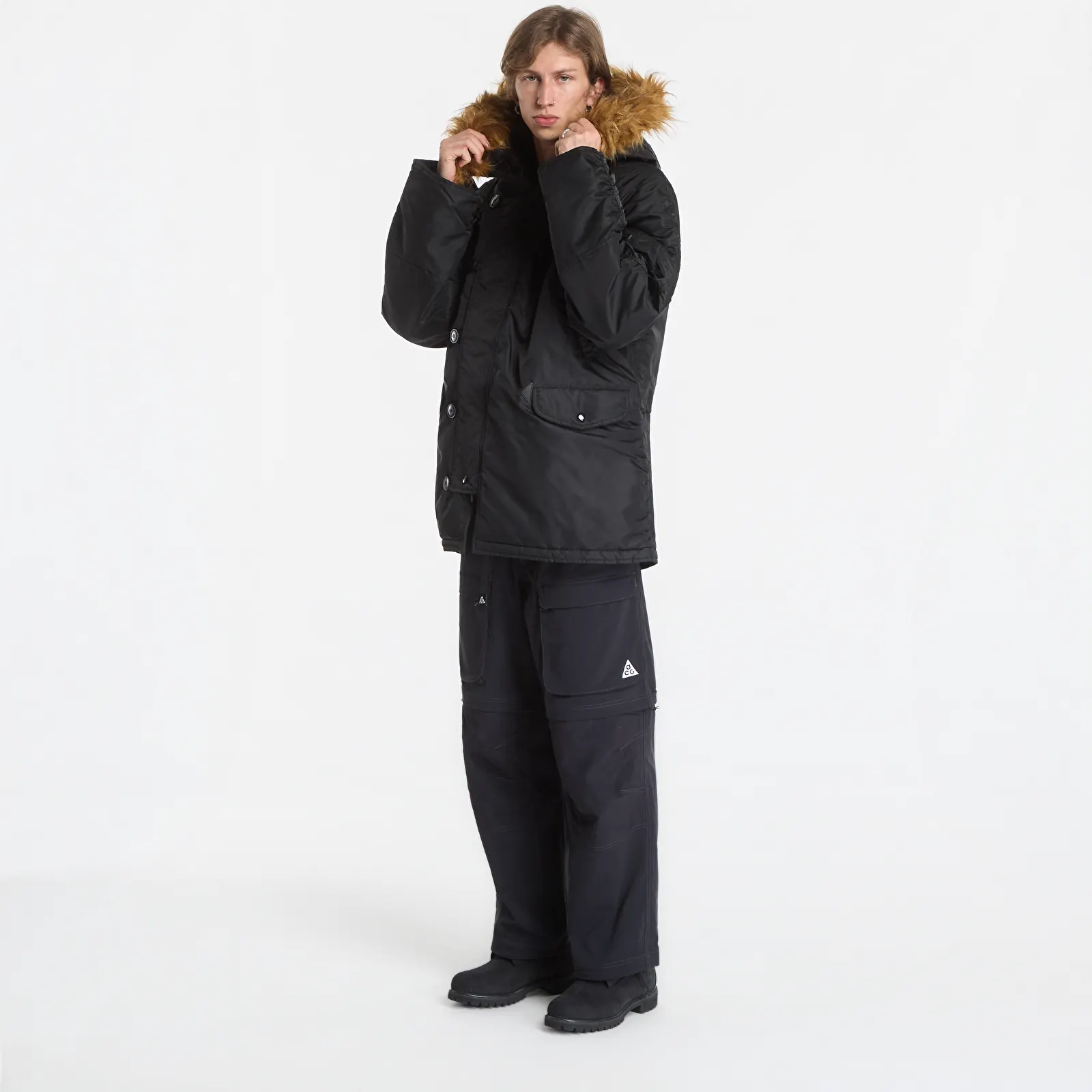 Vestes pour hommes Alpha Industries N-3B Heritage Black